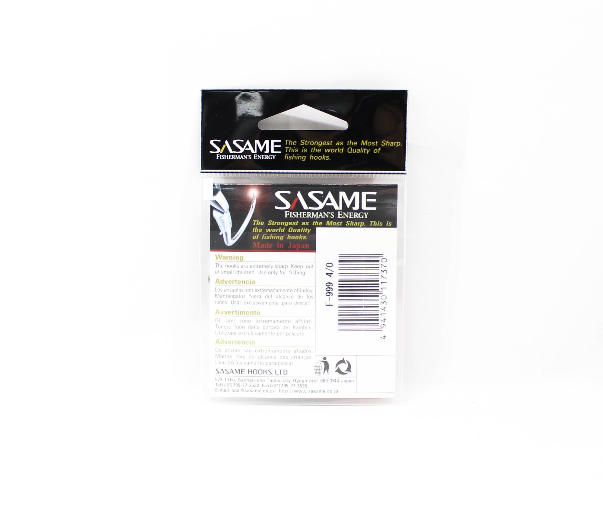 Sasame F-999 Aberdeen Jig Hook Size 4/0 (7370)