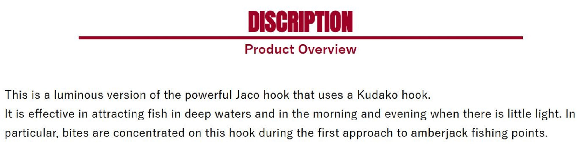 Shout 10-PJ Powerful Jaco Hook Rigged Assist Glow Size 4/0 (8407) DC