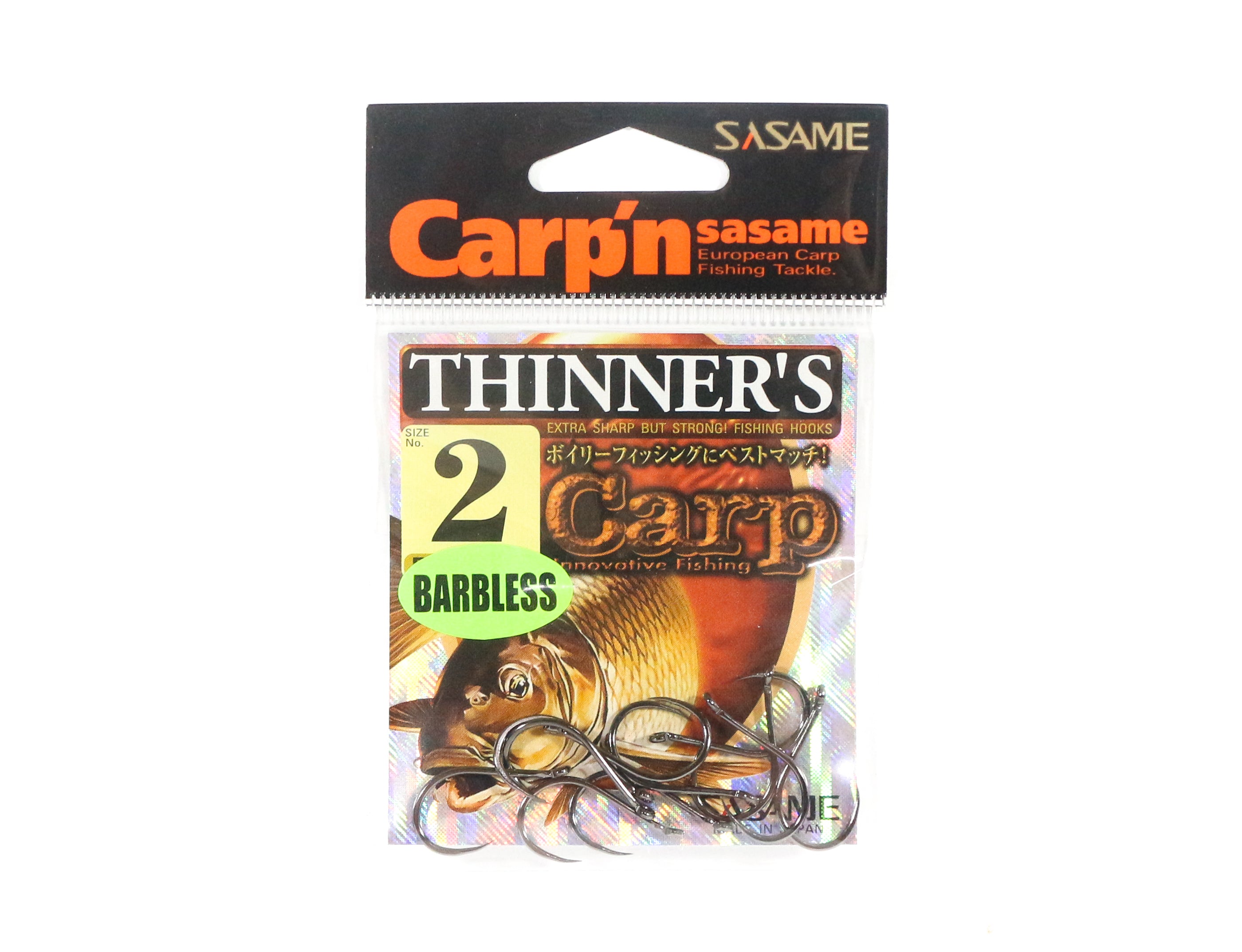 Sasame F-520 Thinner's Barbless Bait Hook Size 2 (0509)