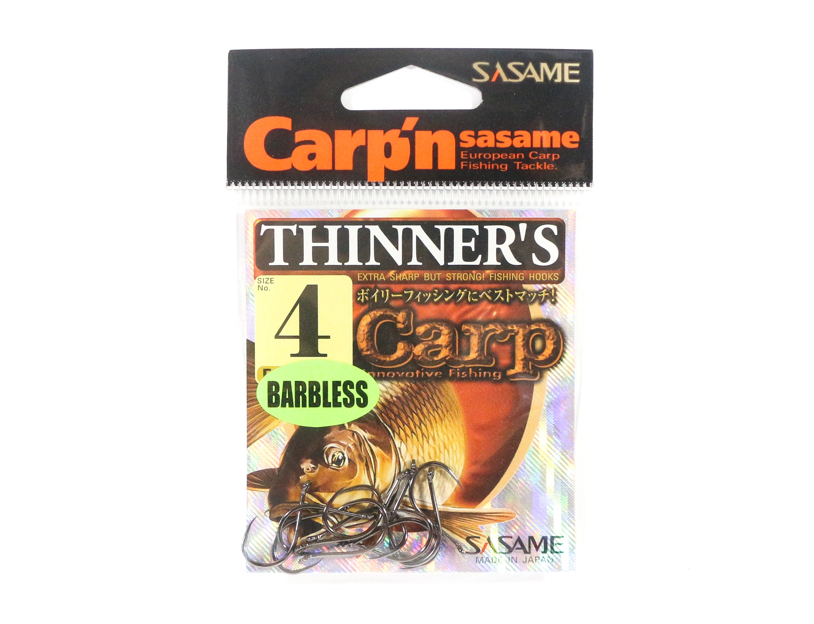Sasame F-520 Thinner's Barbless Bait Hook Size 4 (0516)