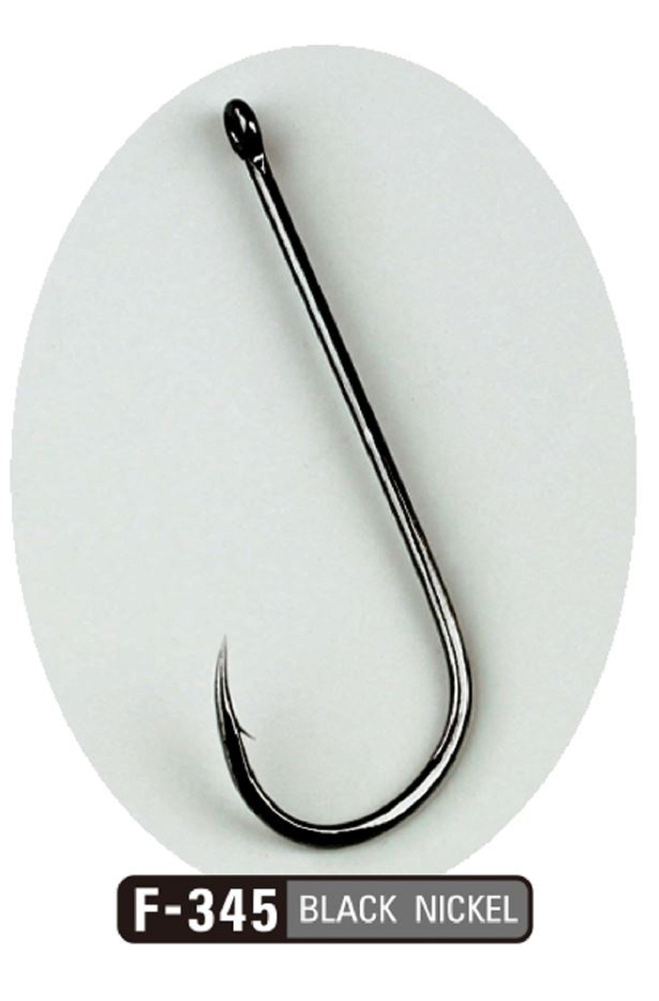 Sasame F-345 Kamakura Long Shank Hook Black Size 6/0 (4309)