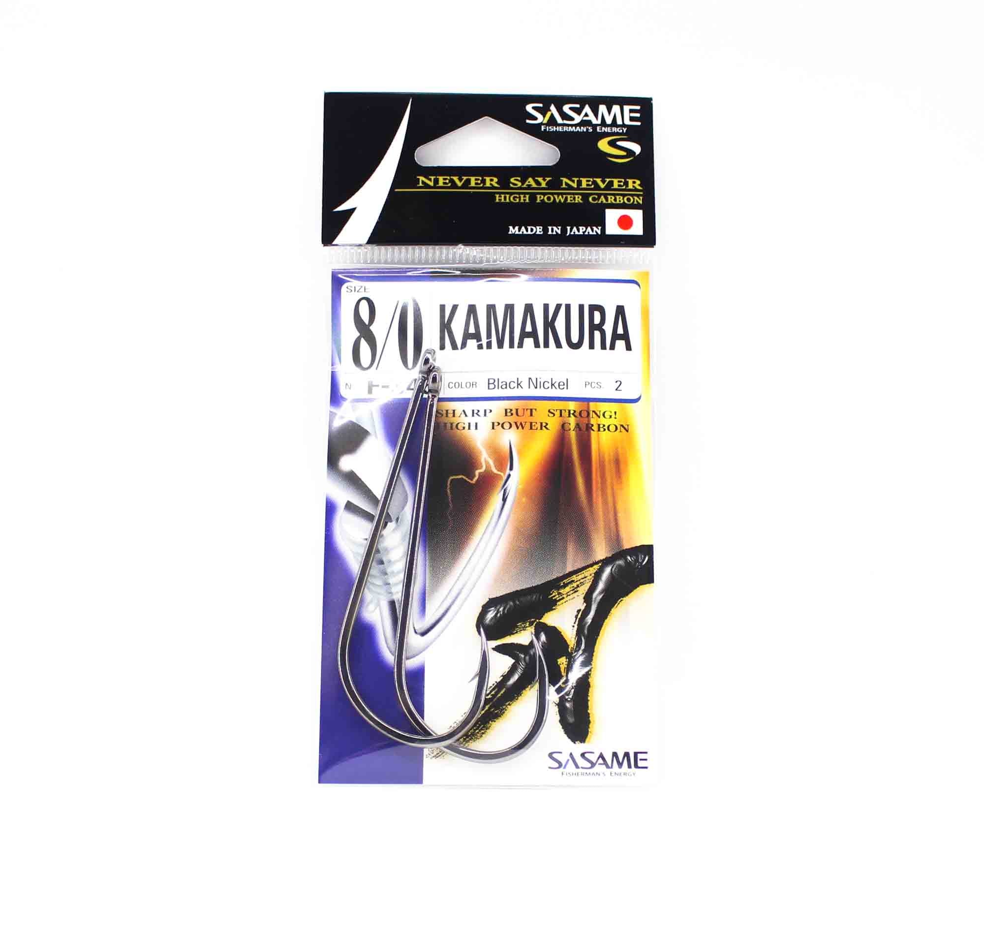 Sasame F-345 Kamakura Long Shank Hook Black Size 8/0 (4316)