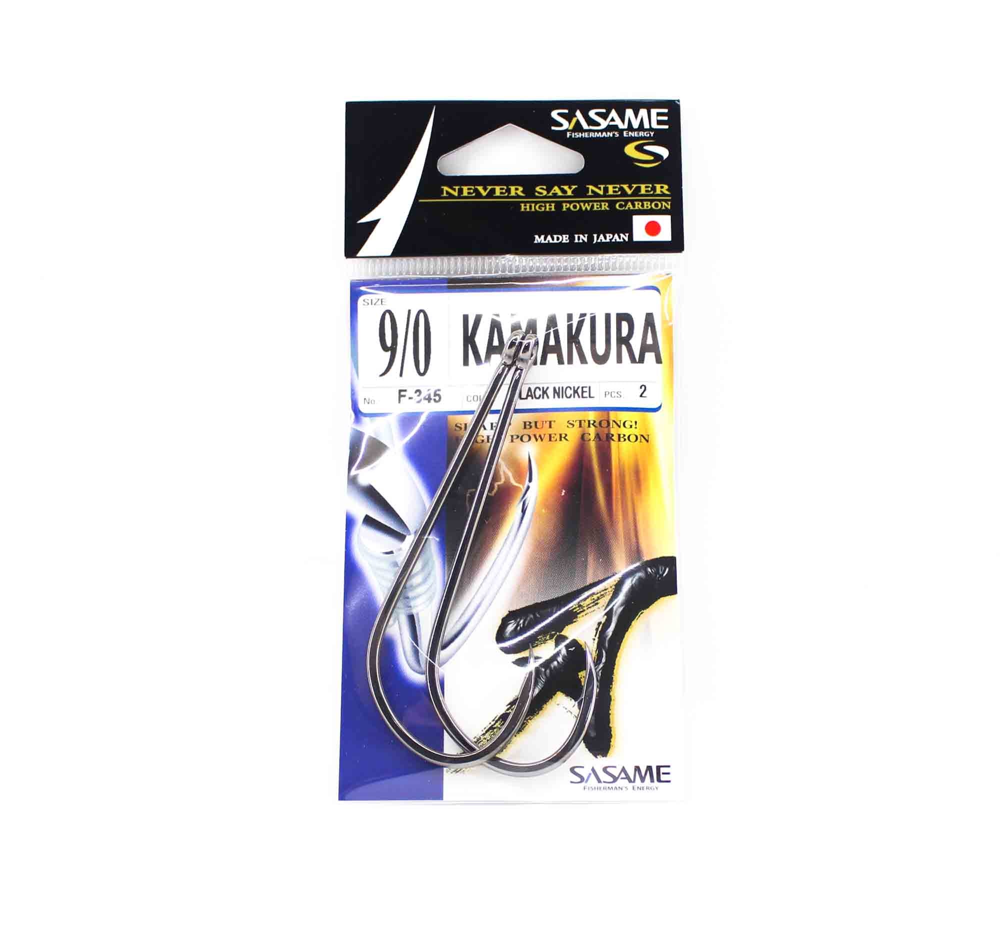 Sasame F-345 Kamakura Long Shank Hook Black Size 9/0 (4323)