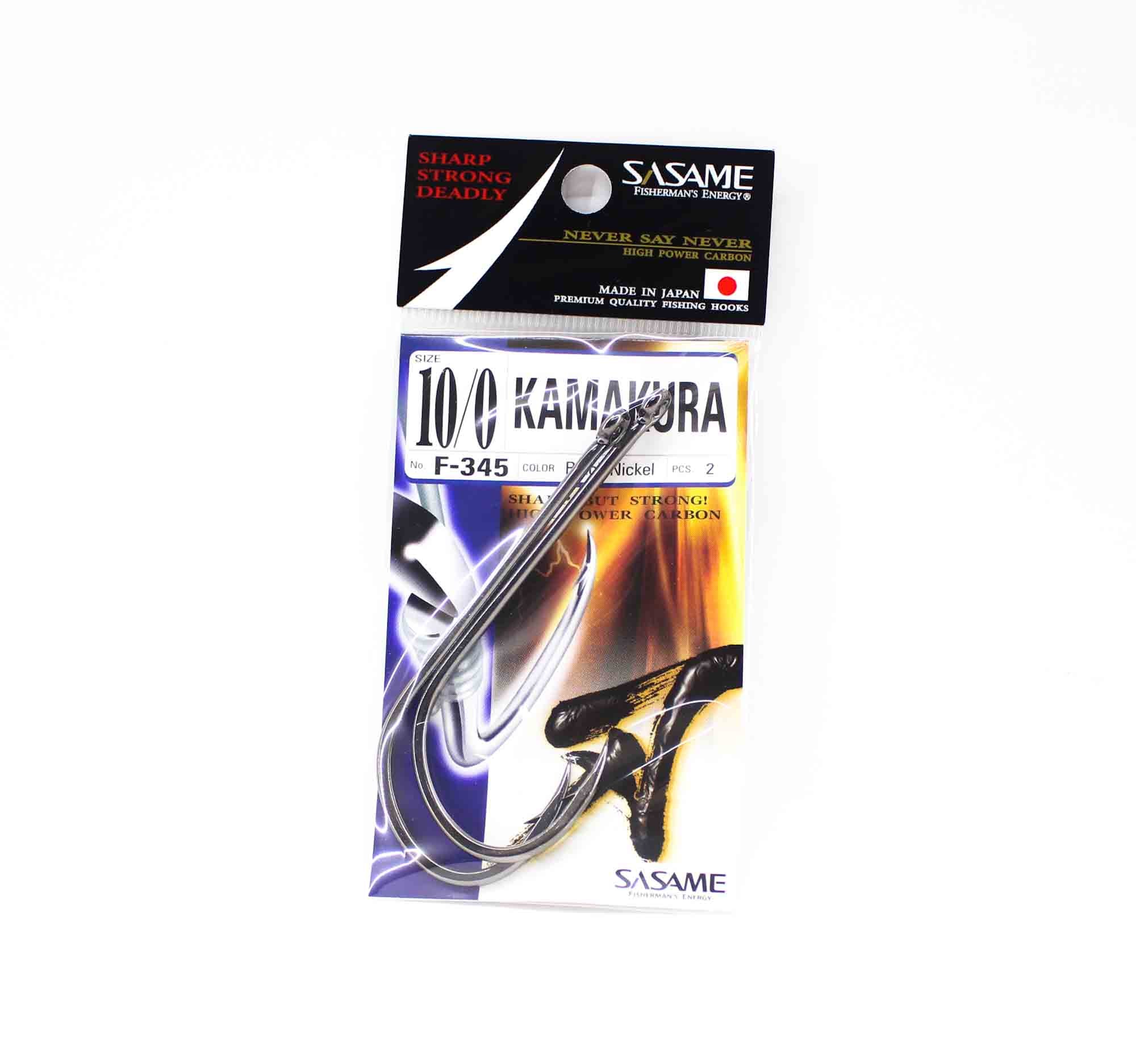 Sasame F-345 Kamakura Long Shank Hook Black Size 10/0 (4330)