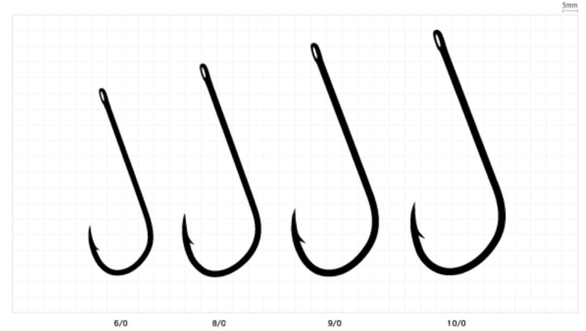 Sasame F-345 Kamakura Long Shank Hook Black Size 10/0 (4330)