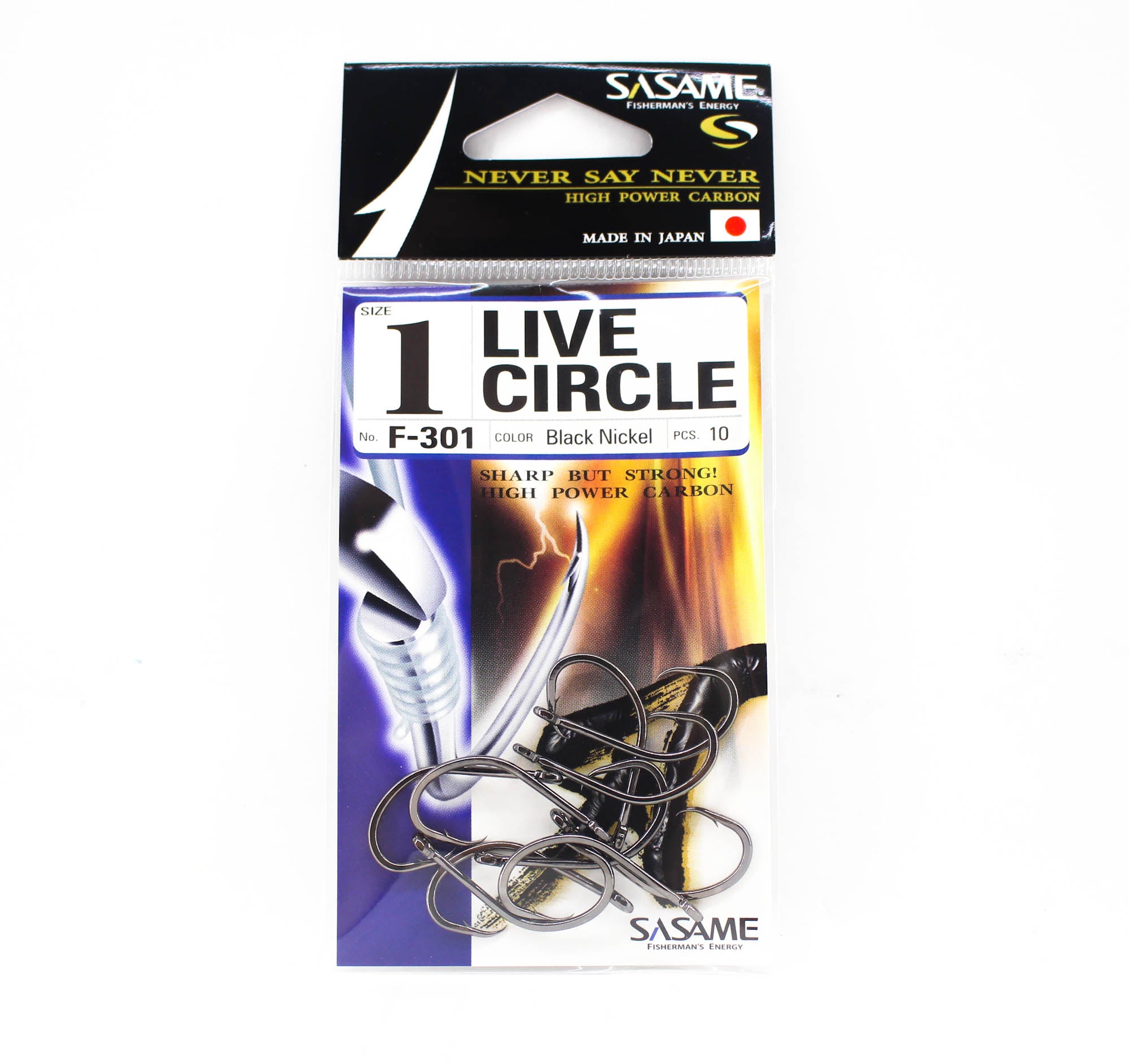 Sasame F-301 Live Circle Bait Hook Size 1 (4347)