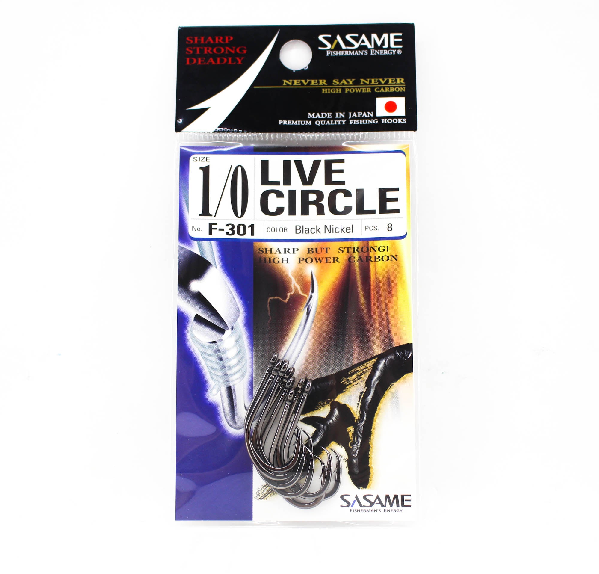 Sasame F-301 Live Circle Bait Hook Size 1/0 (4354)