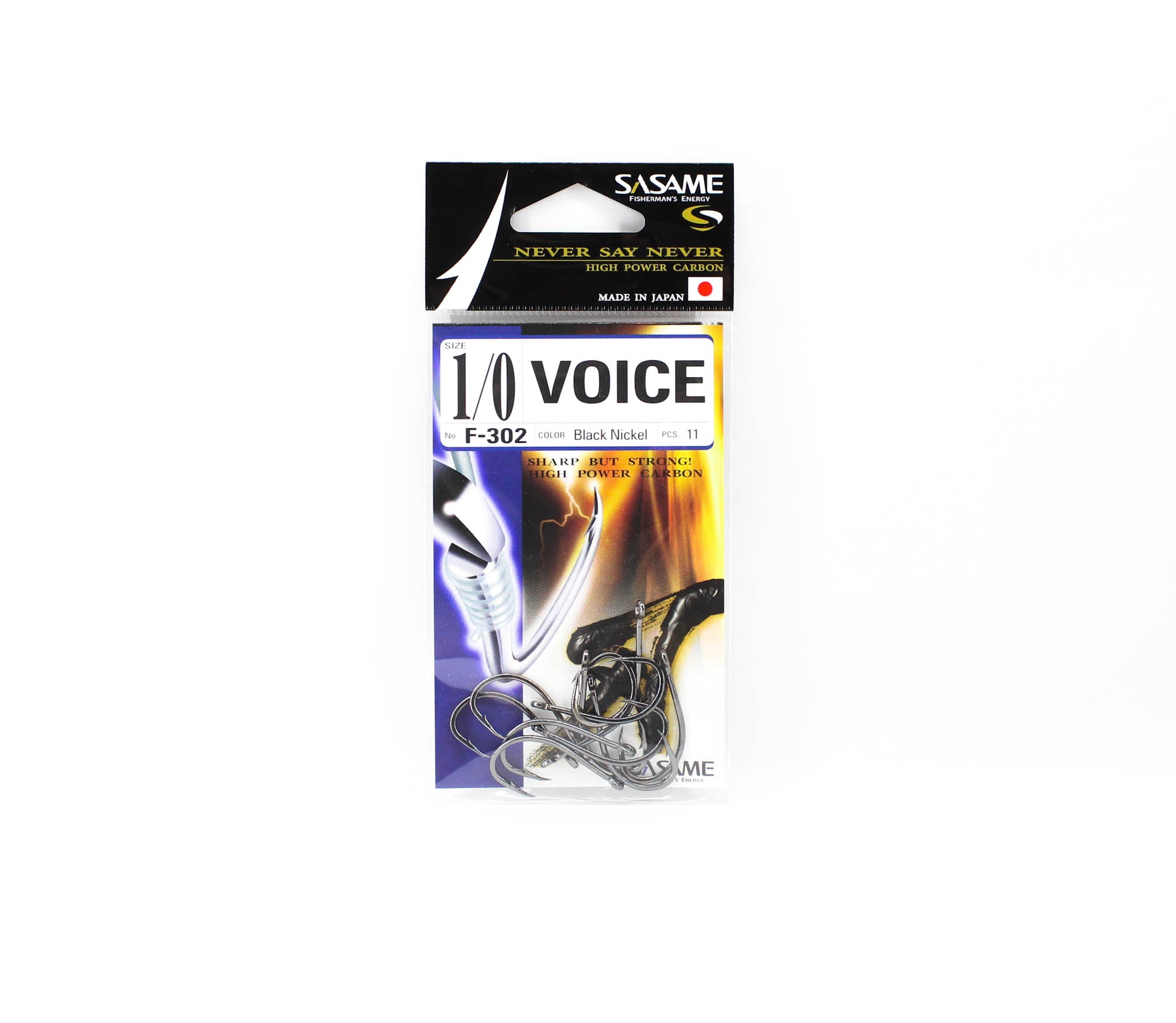Sasame F-302 Voice Straight Shank Hook 1/0 (4460)