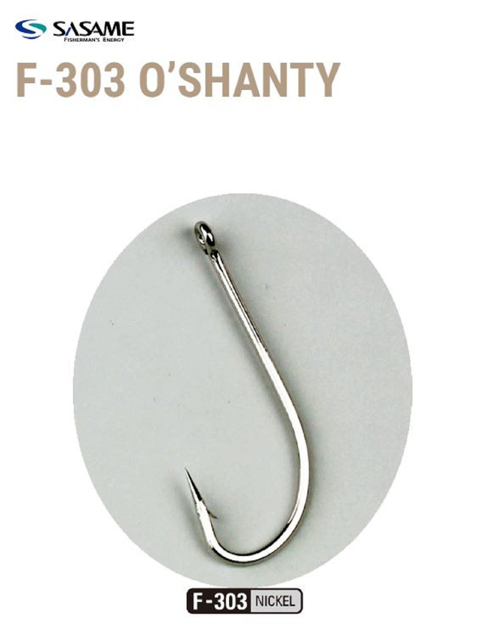 Sasame F-303 O' Shanty Straight Shank Hook 7/0 (4514)