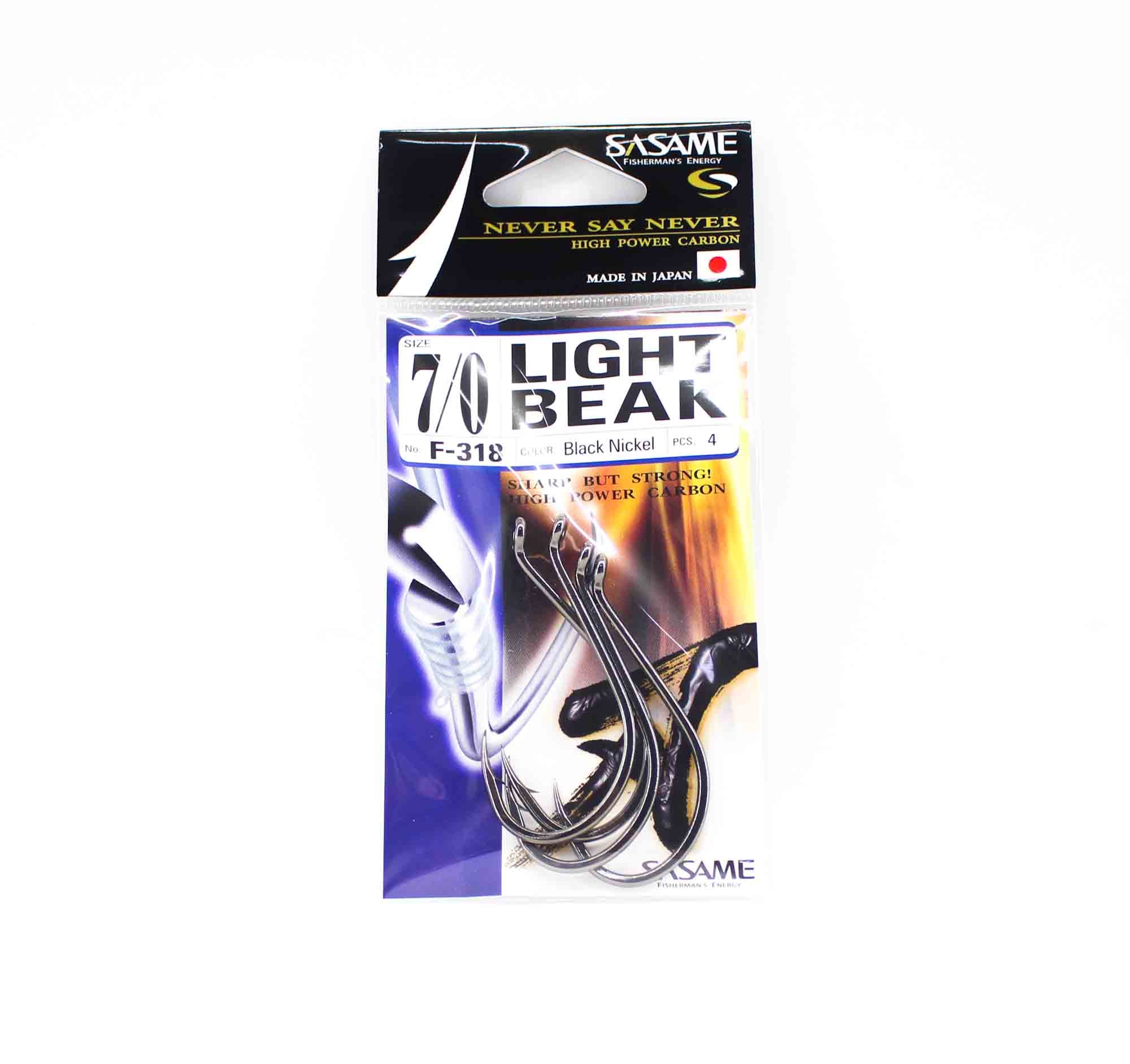 Sasame F-318 Light Beak Hook Black Size 7/0 (5870)
