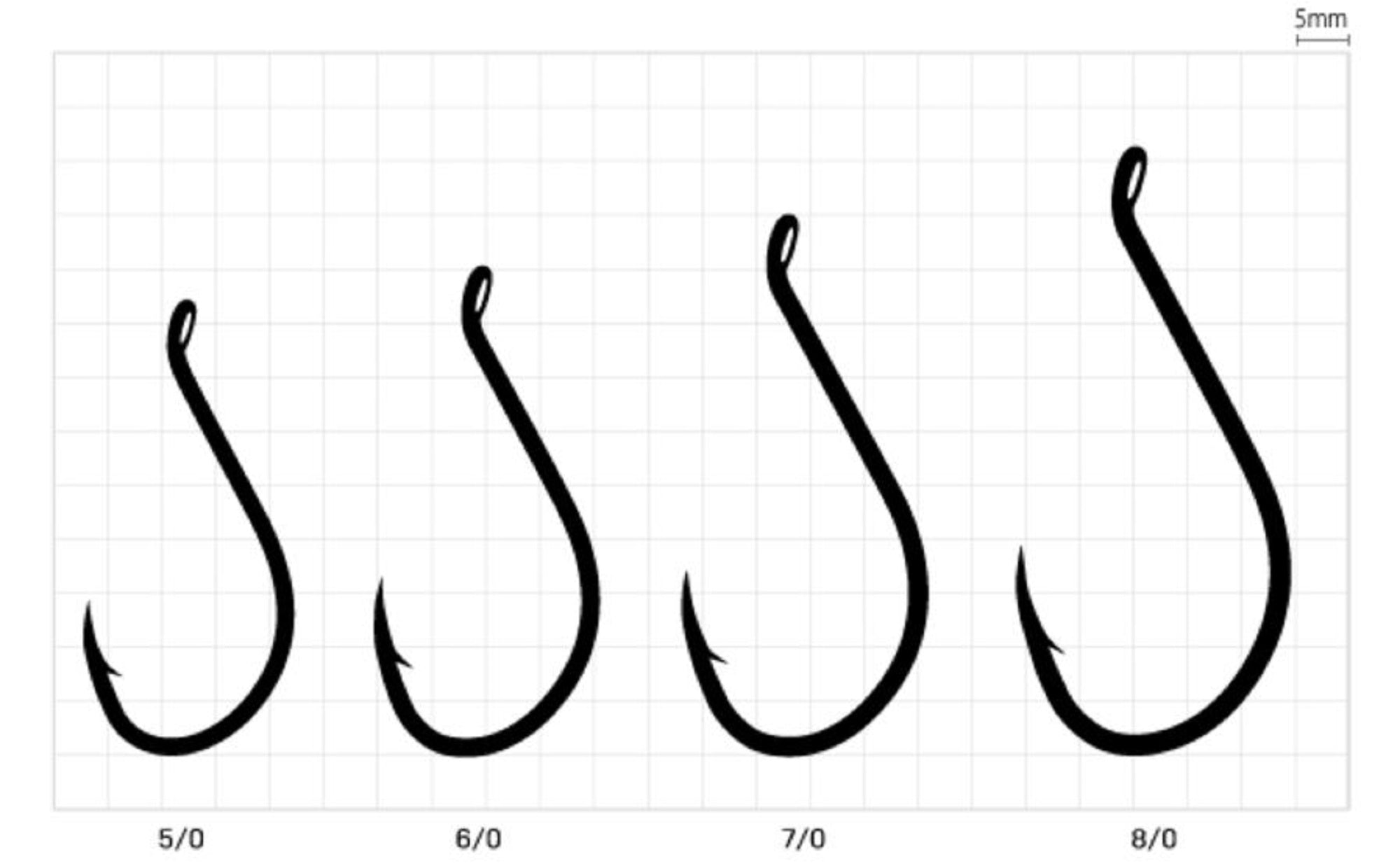 Sasame F-318 Light Beak Hook Black Size 8/0 (5887)