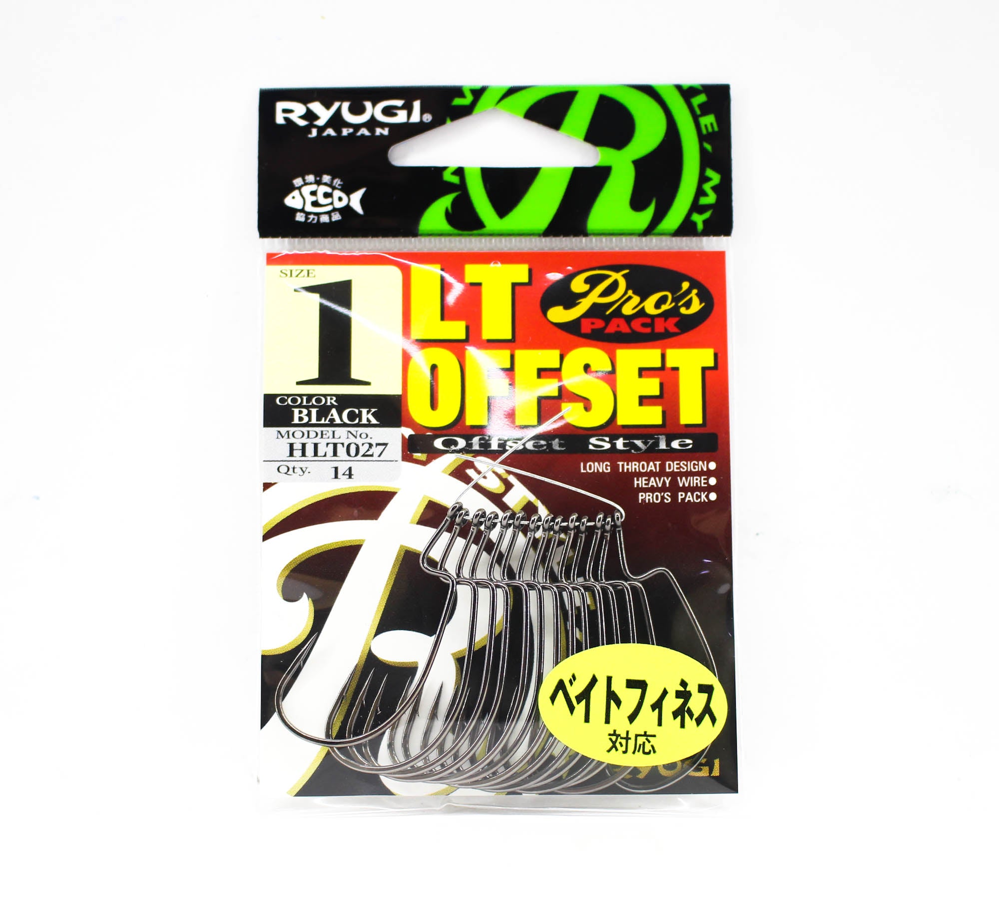 Ryugi HLT027 LT Offset Worm Hooks Size 1 (1208)
