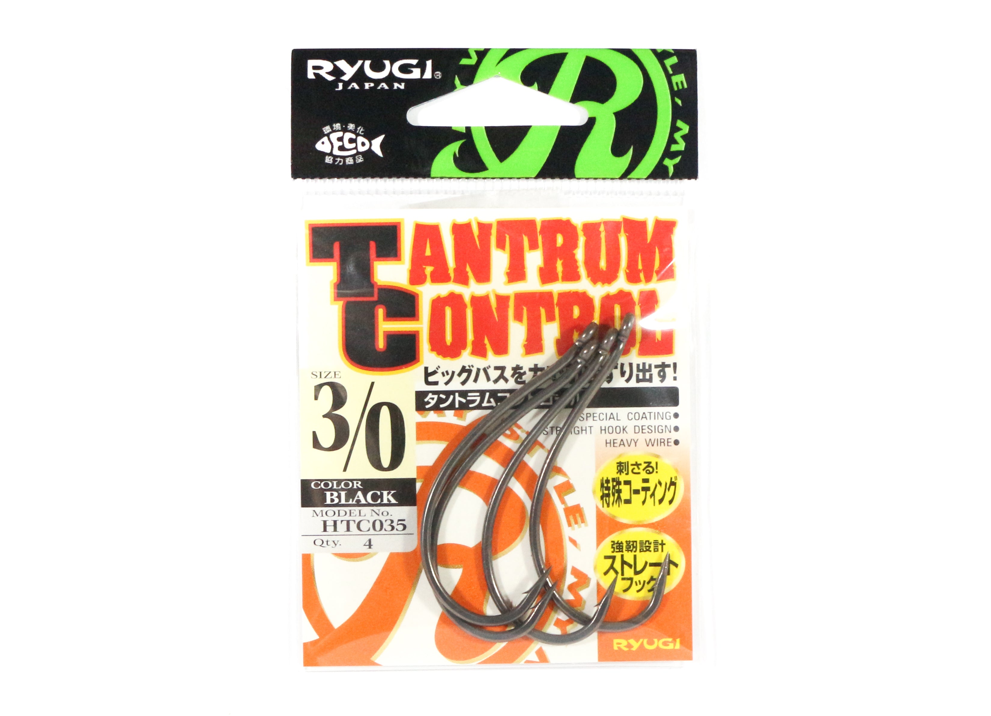 Ryugi HTC035 Tantrum Control Heavy Wire Hook Size 3/0 (1321)