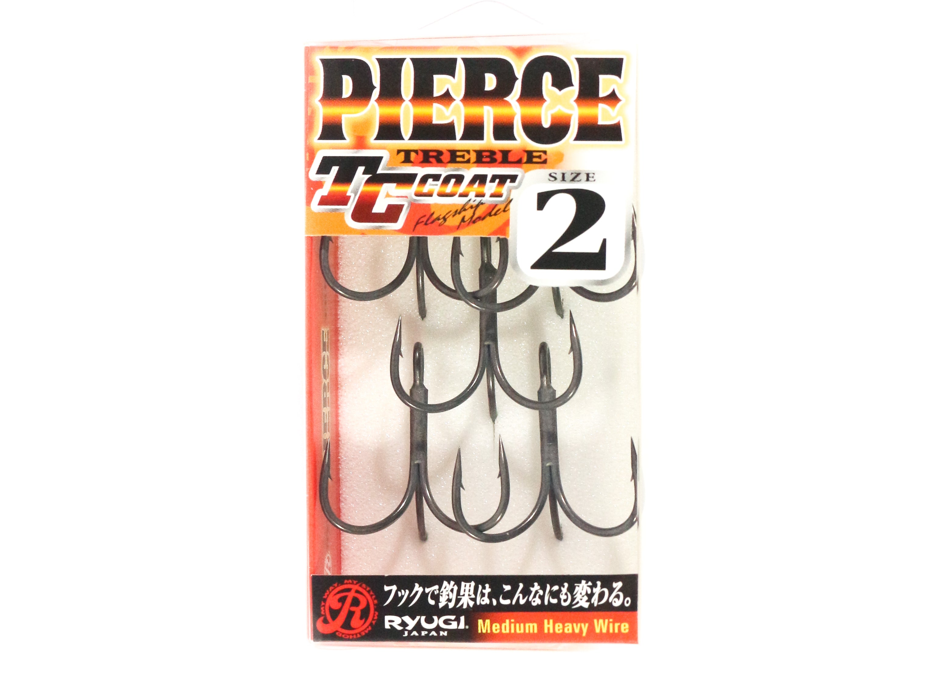 Ryugi HPT044 Pierce Medium Heavy Treble Hooks Size 2 (1642)