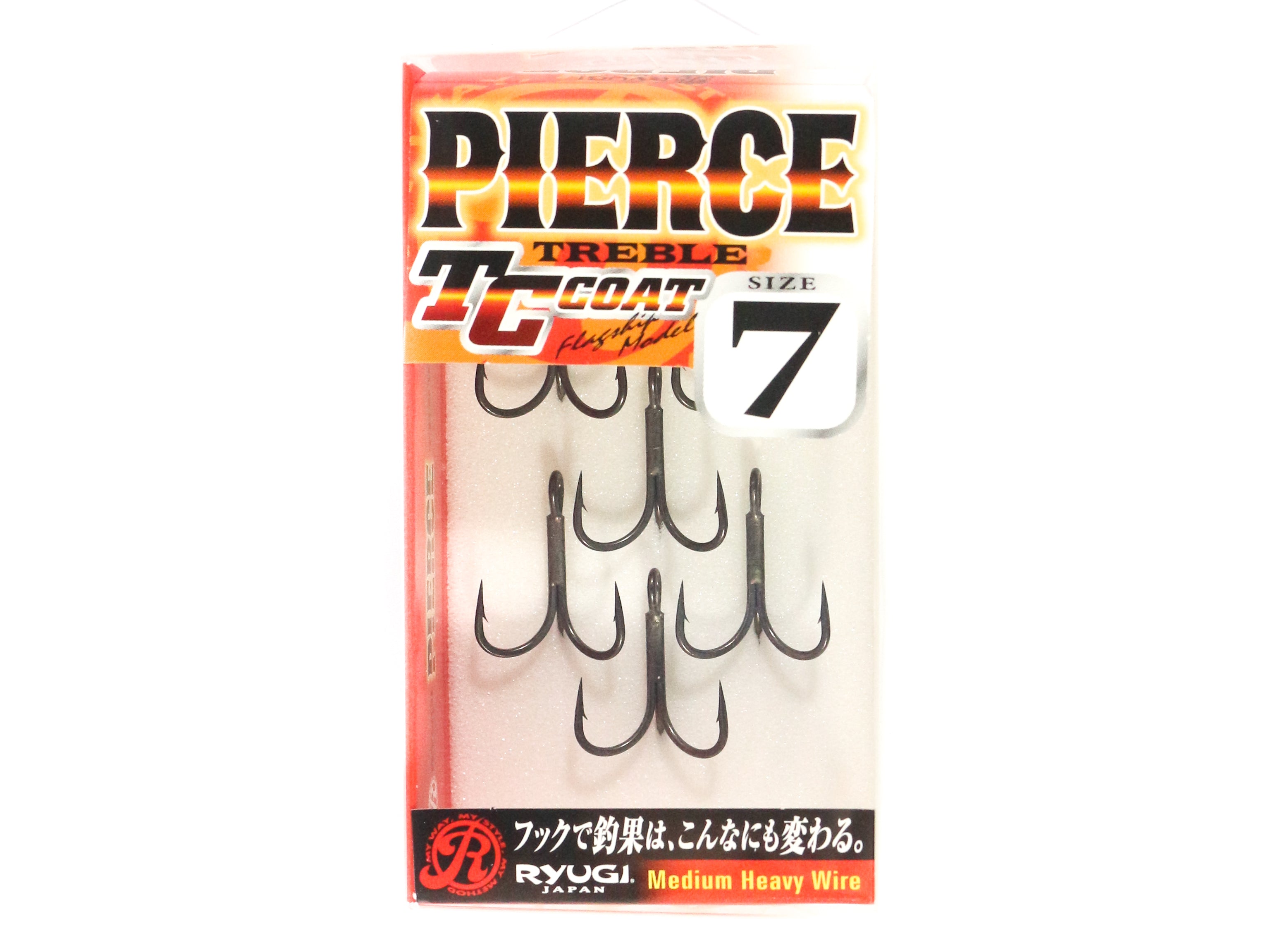 Ryugi HPT044 Pierce Medium Heavy Treble Hooks Size 7 (1697)