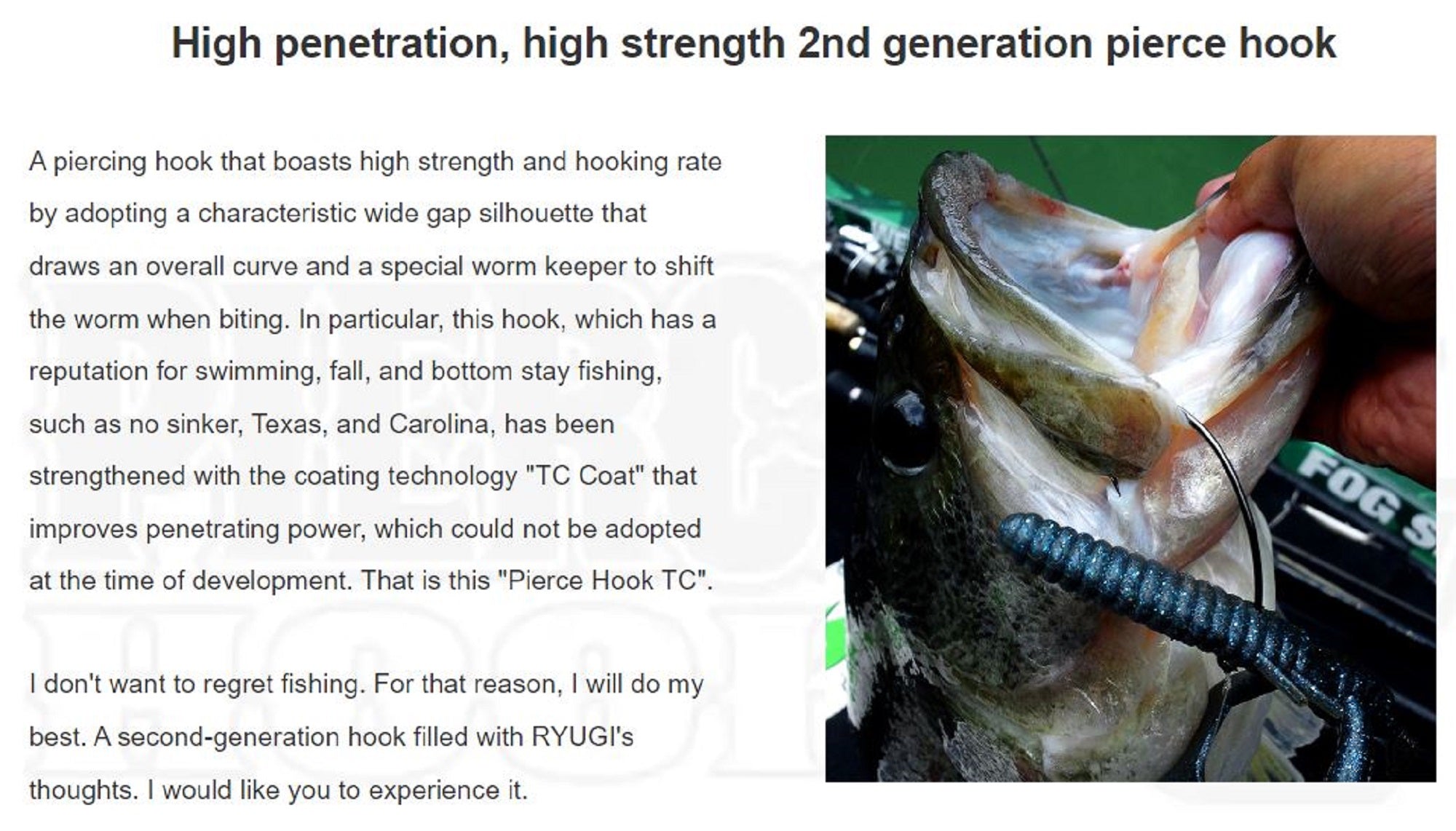 Ryugi HPH061 Pierce TC Hook Wide Gap Screw Keeper Size 3/0 (3356)