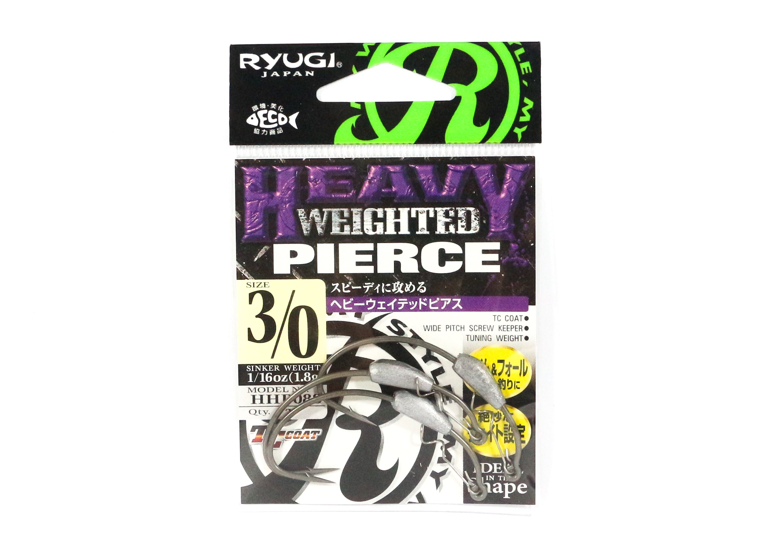 Ryugi HHP088 Heavy Weighted Pierce Hook Size 3/0 (4940)