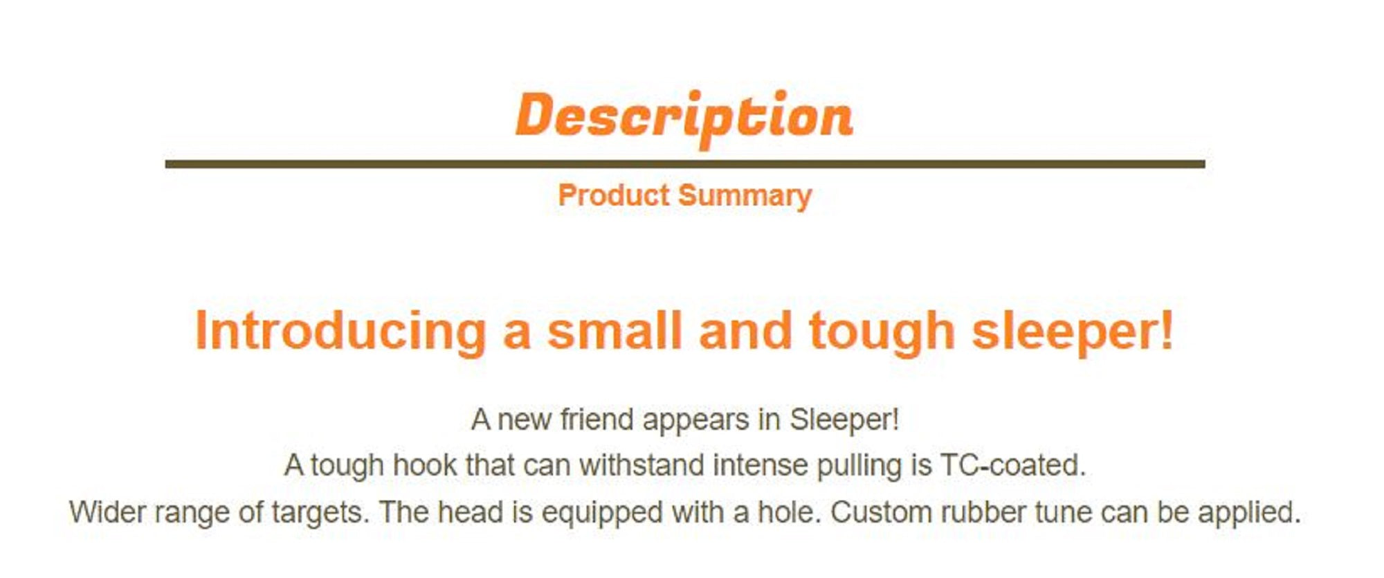 Jungle Gym J304 Jig Head Sleeper Hold 10 grams Hook Size 5 (5008)