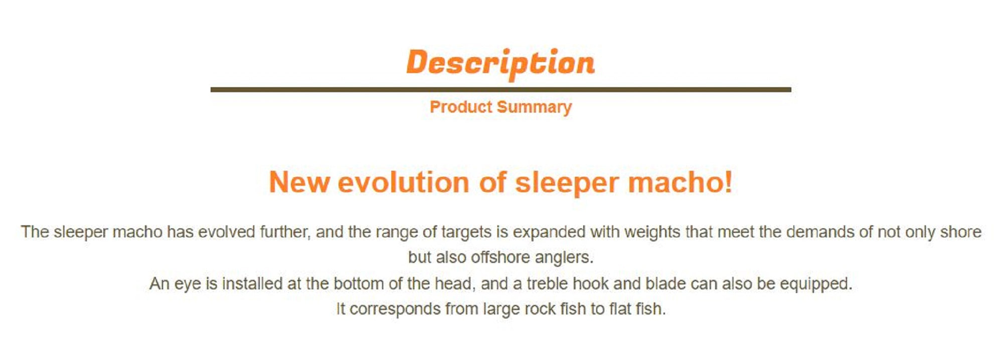 Jungle Gym J303 Jig Head Sleeper Macho DX 18 grams (5190)