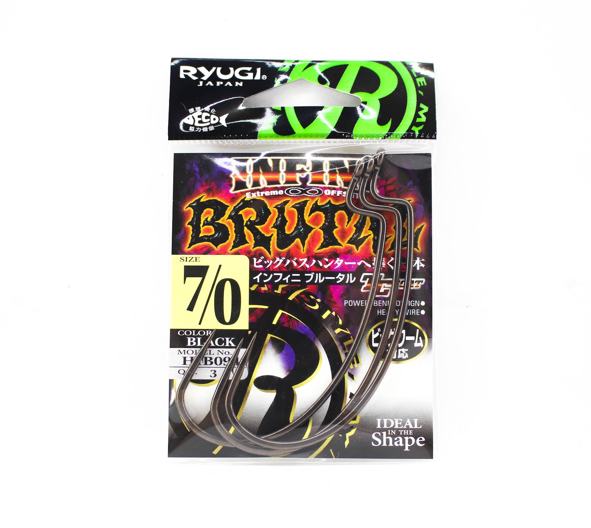 Ryugi HIB094 Infini Brutal Wide Gap Worm Hook Size 7/0 (5763)