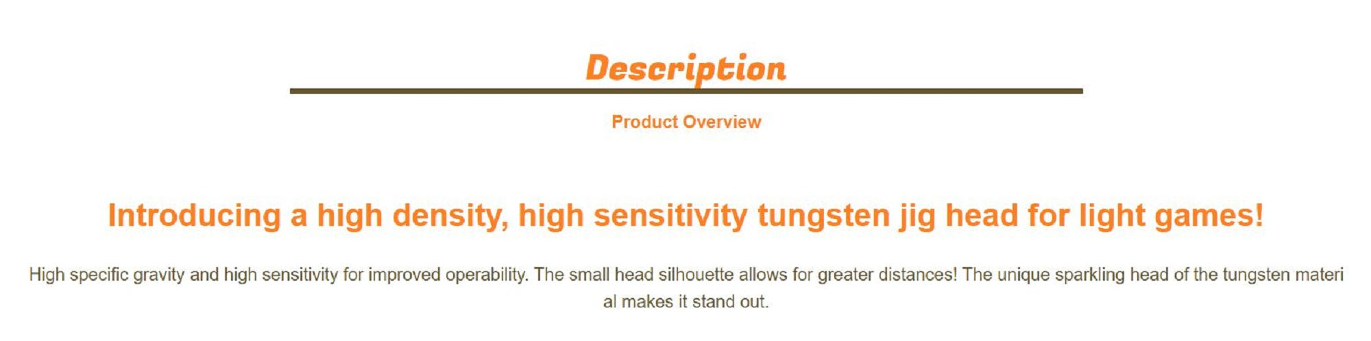 Sale Jungle Gym J310 Jig Head Tg Tungsten Micro 1.5 grams Size 8 (8566)