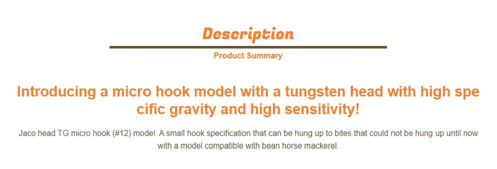 Jungle Gym J312 Jig Head Tg Tungsten Micro 0.8 grams Hook Size 12 (9051)