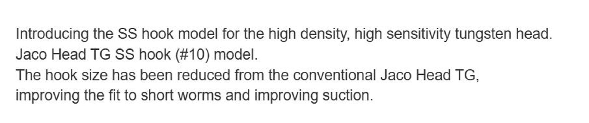 Sale Jungle Gym J313 Jig Head Tg Tungsten 1.5 grams Hook Size 10 (9341)