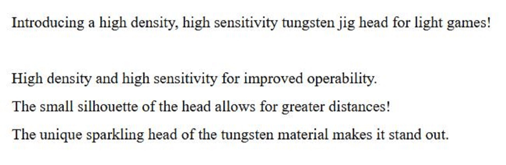 Jungle Gym J310 Jig Head Tg Tungsten Micro 4.0 grams Hook Size 6 (9891)