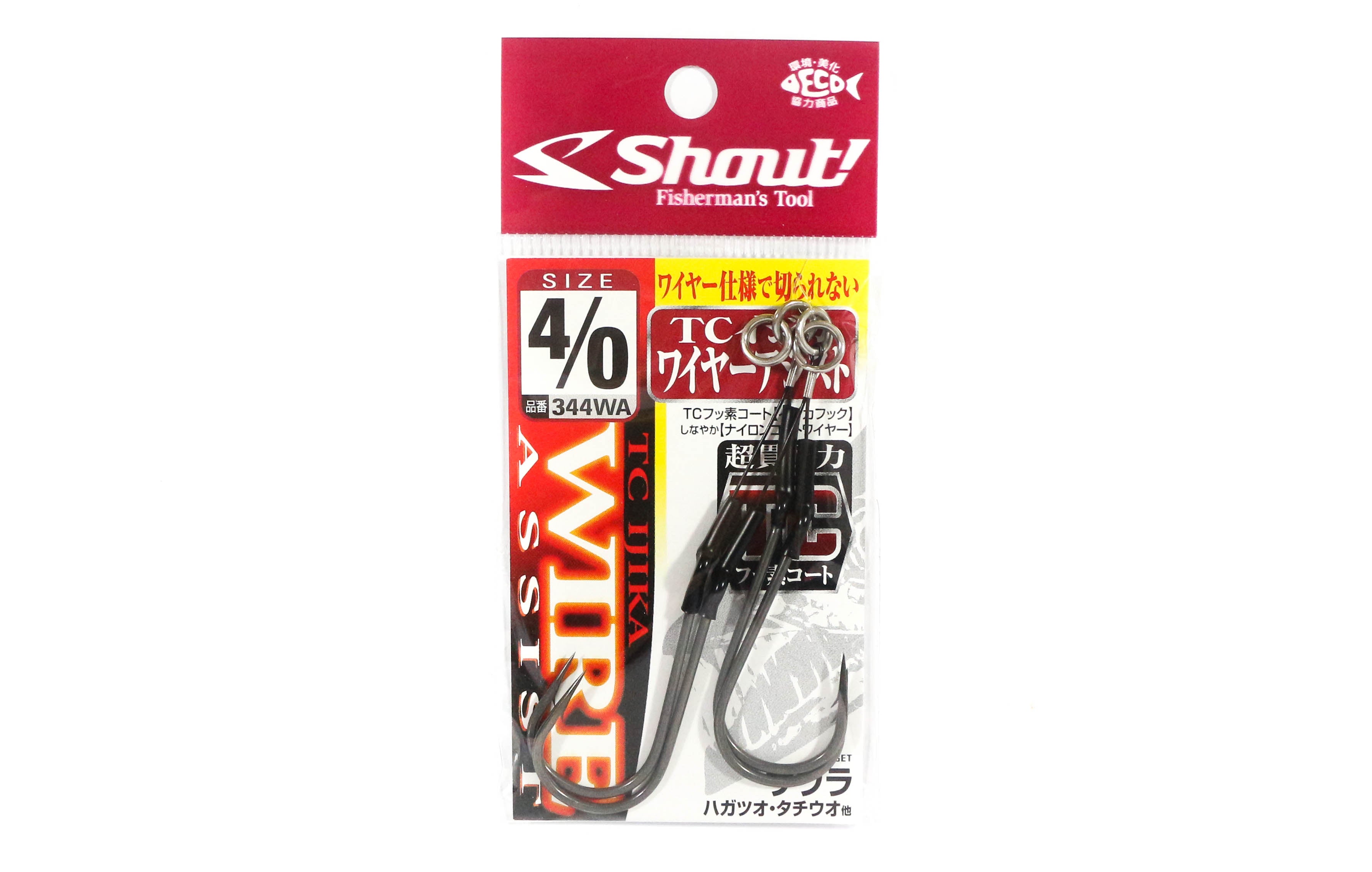 Shout 344-WA TC Ijika Wire Twin Rigged Assist Hook Size 4/0 (0161)