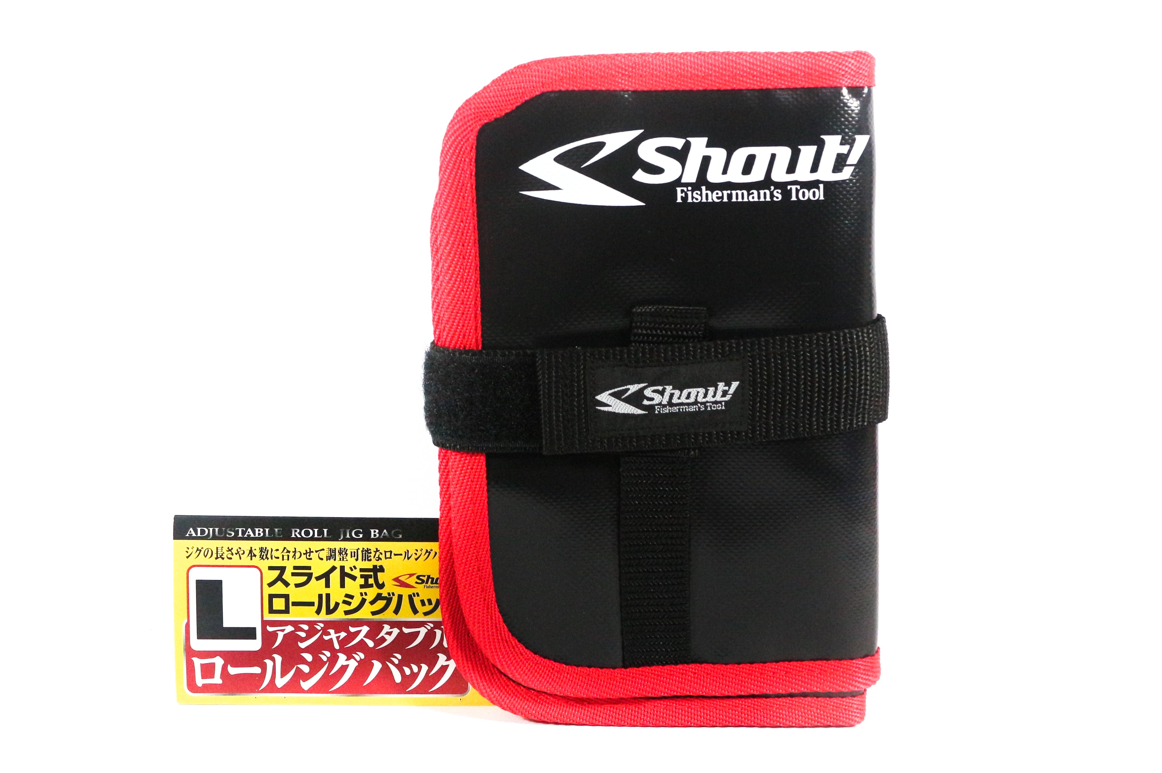 Shout 546-AL Adjustable Jig Roll Bag Size L for up to 28cm Jigs Red (0246)