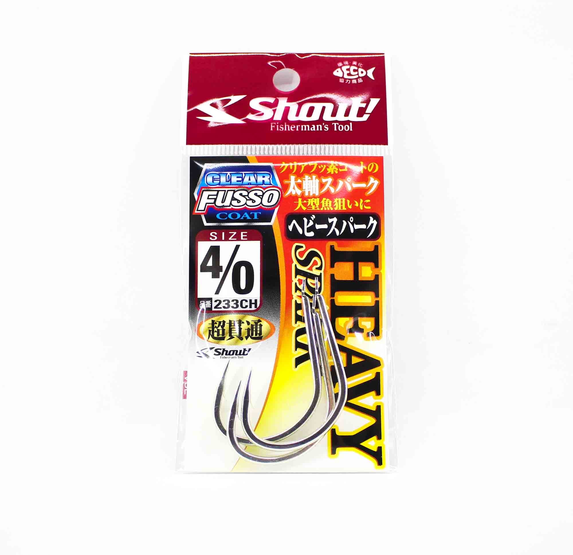 Shout 233-CH Spark Heavy Jigging Single Hook TC Clear Coat Size 4/0 (4954)