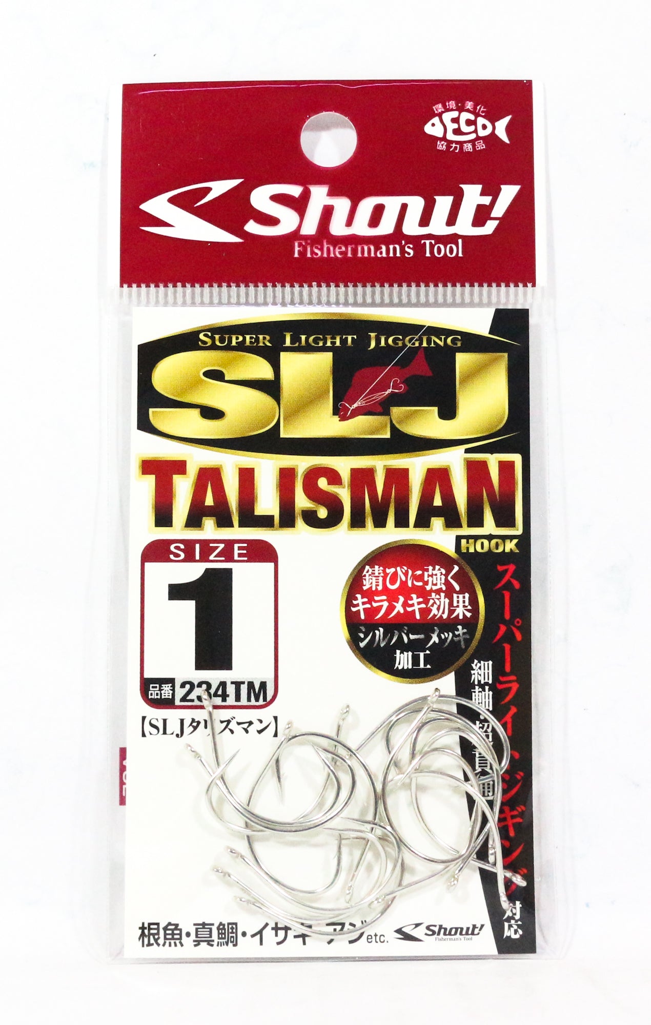 Shout 234-TM SLJ Talisman Super Light Jigging Hook Size 1 (2355)