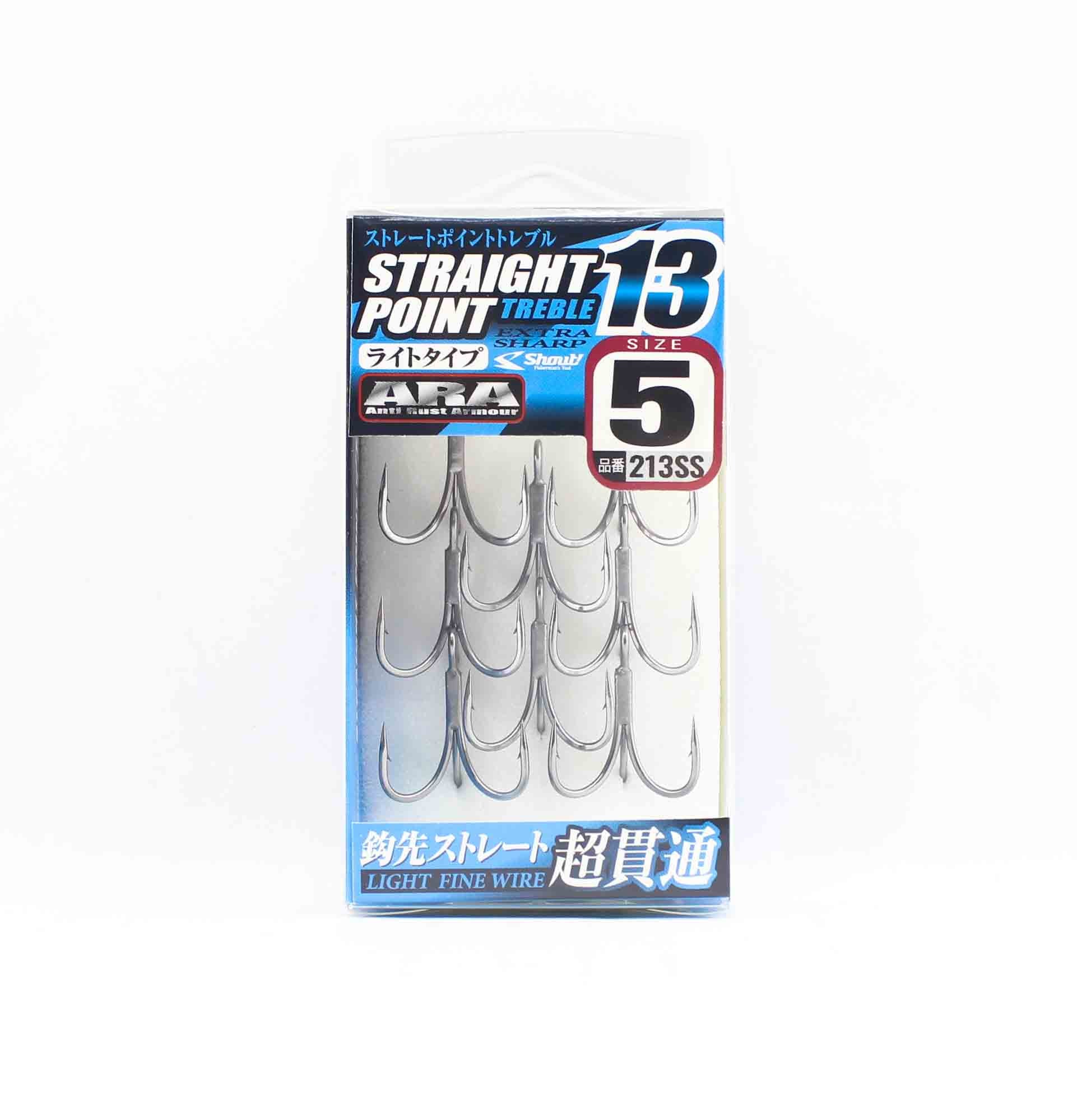 Shout 213-SS Straight Point Treble Hook Size 5 (2805)