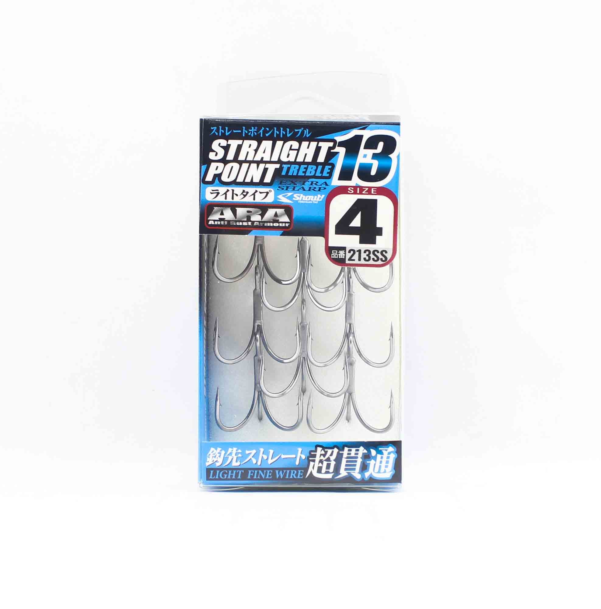 Shout 213-SS Straight Point Treble Hook Size 4 (2812)