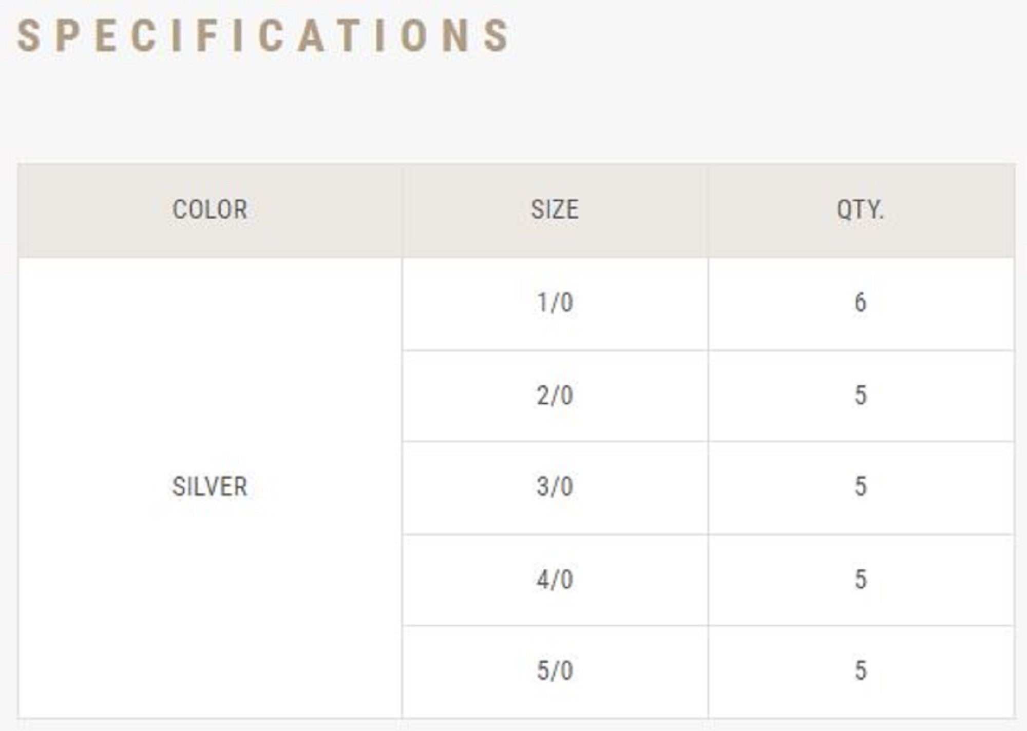 Shout 233-SS Straight Point Treble Hook Size 5/0 (2898)