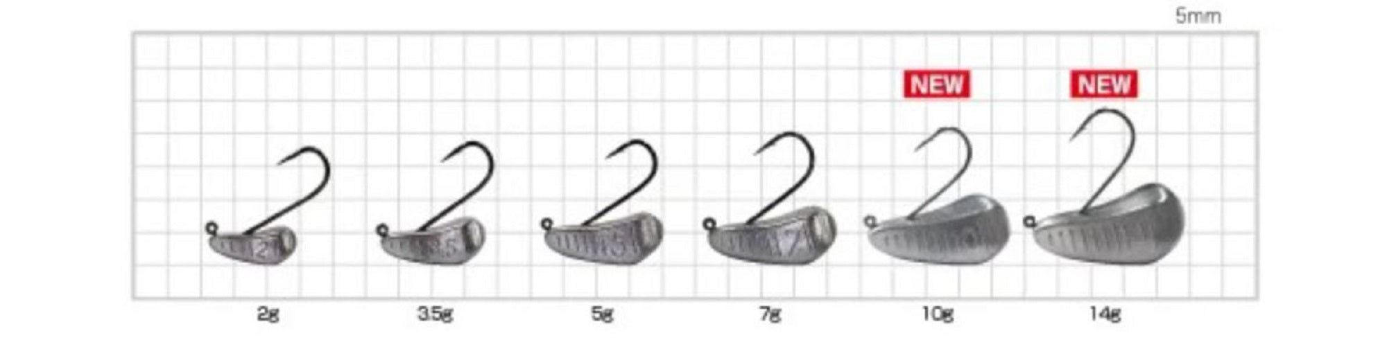 Sasame ZN001 Jig Head Choi Nage Size 8 , 2 grams (4243)