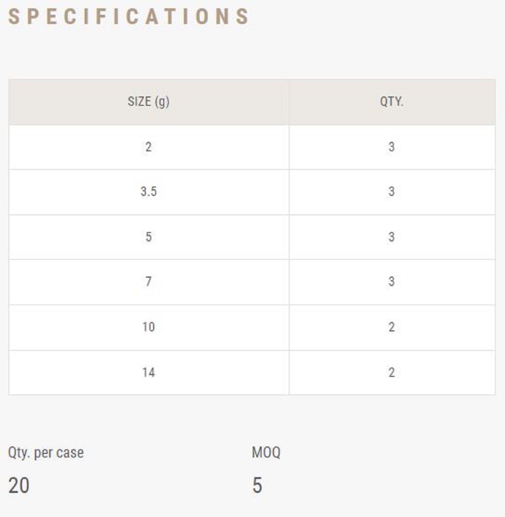 Sasame ZN001 Jig Head Choi Nage Size 8 , 2 grams (4243)