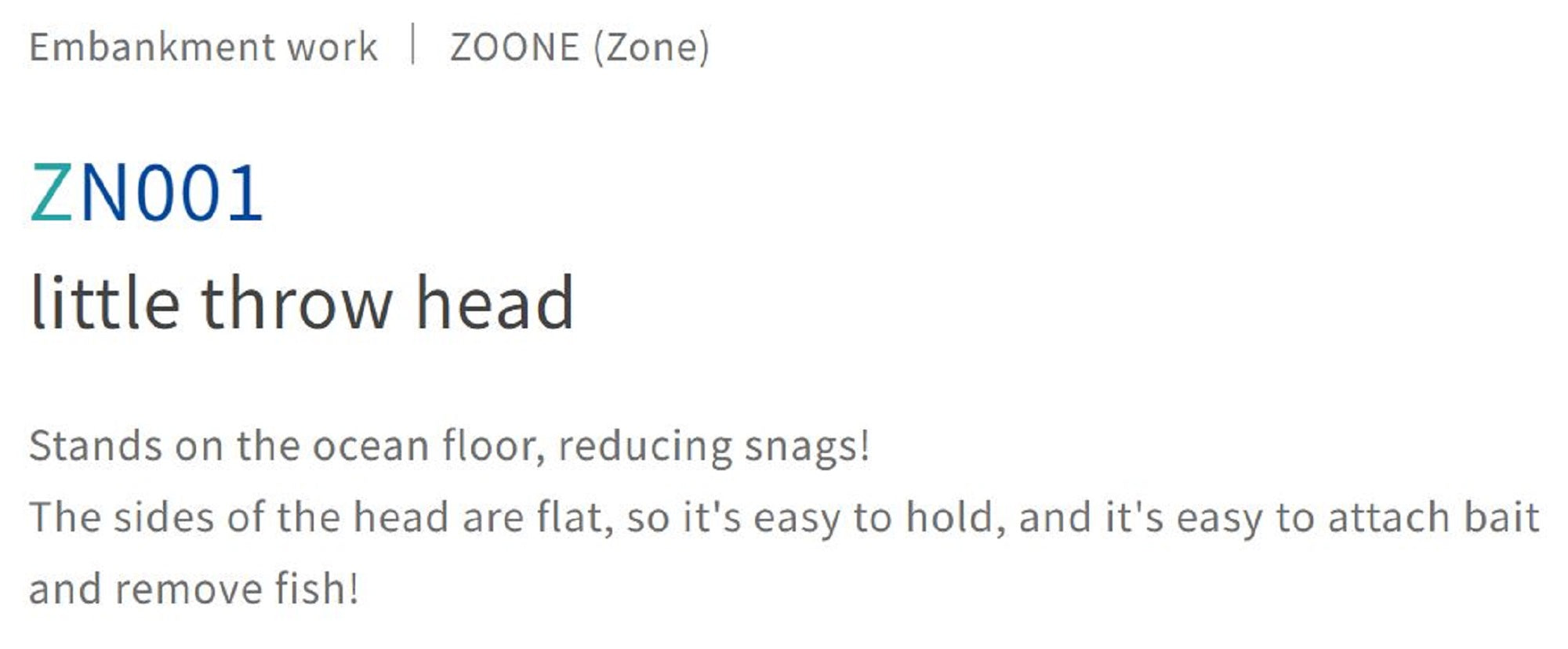 Sasame ZN001 Jig Head Choi Nage Size 8 , 5 grams (4267)