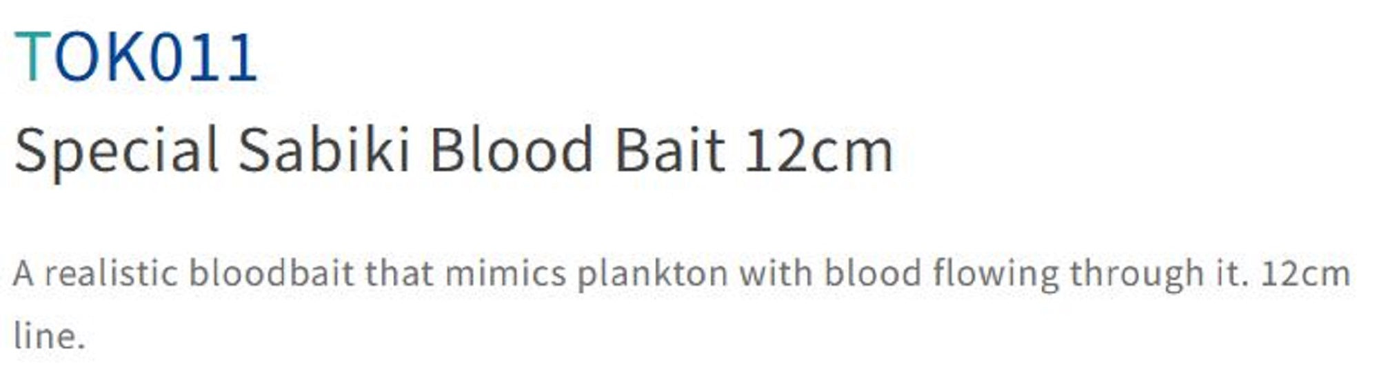 Sasame TOK-011 Bloodbait Sabiki 12cm Size 4 (9569)
