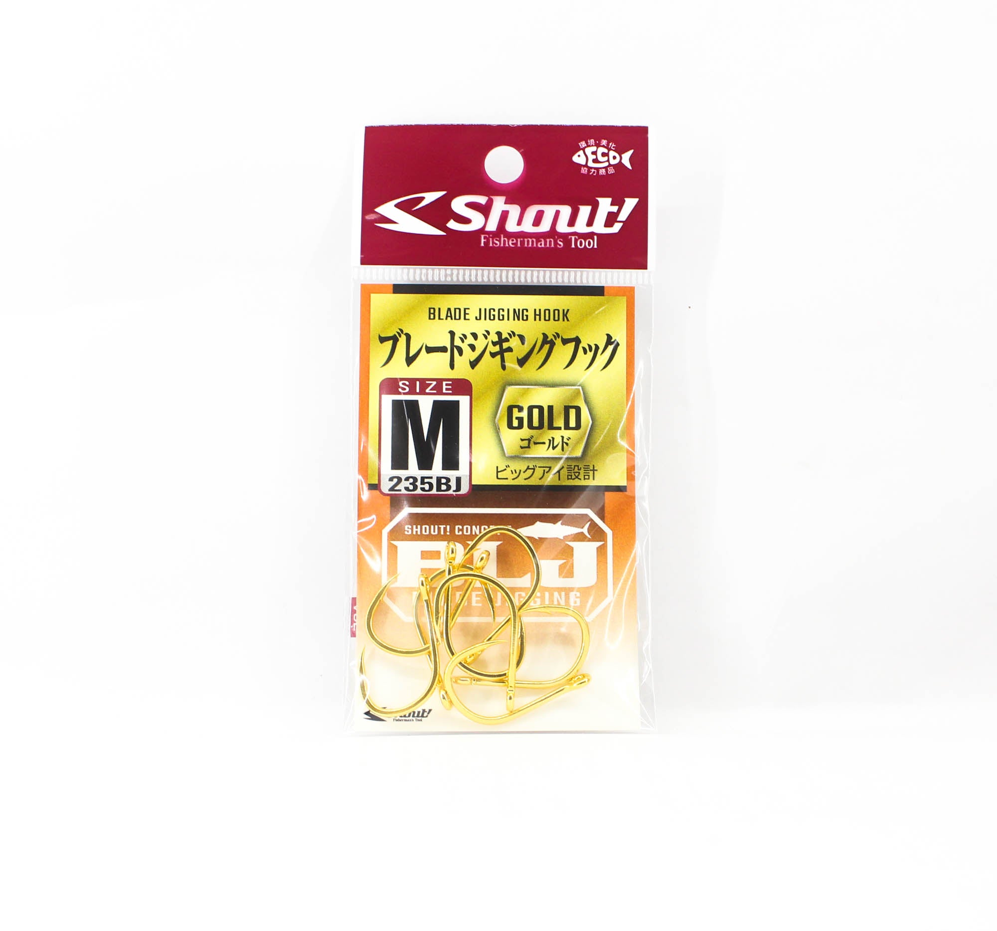 Shout 235BJ Blade Jigging Hooks Gold Size M (1/0) (1070)