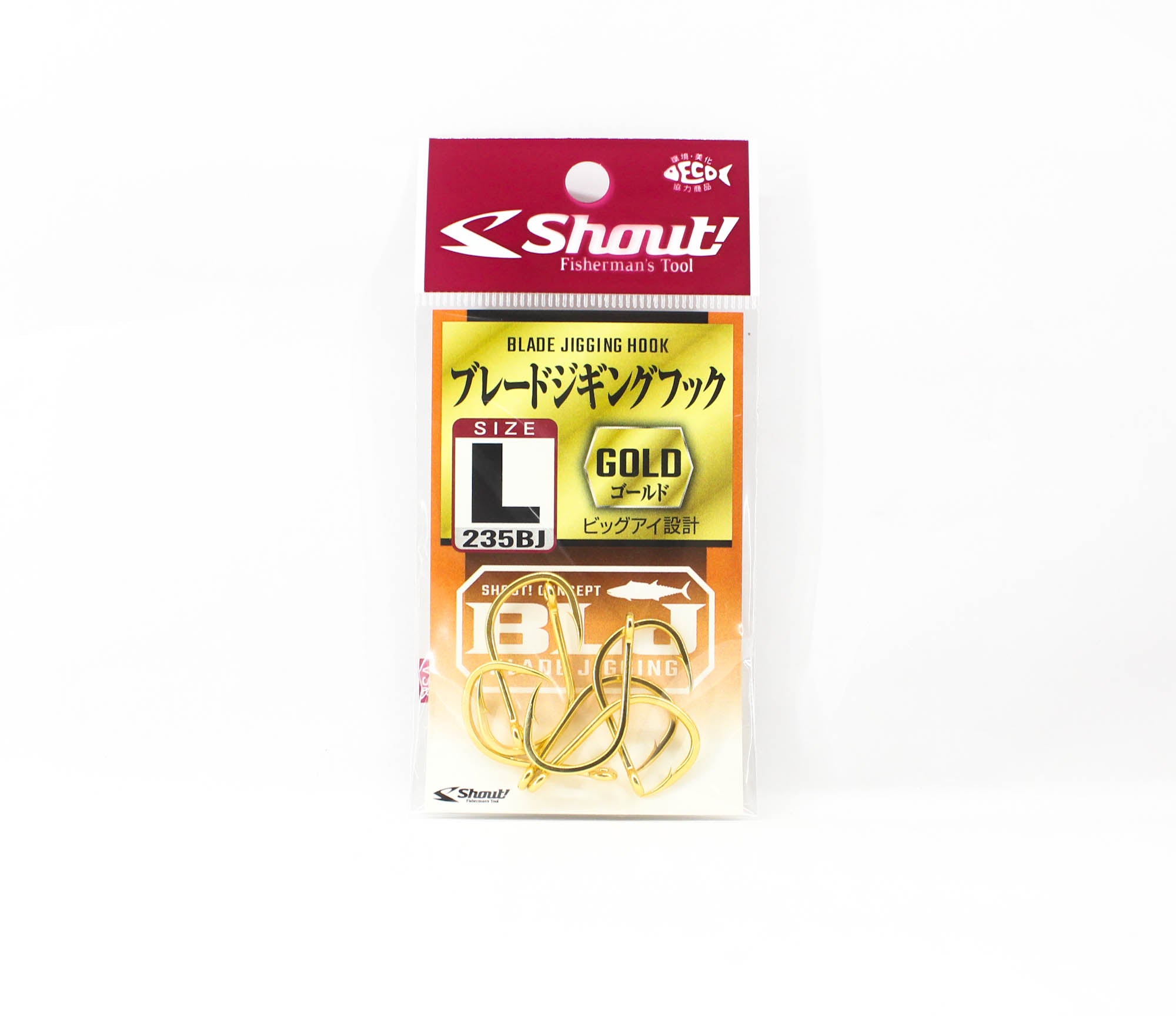 Shout 235BJ Blade Jigging Hooks Gold Size L (2/0) (1087)