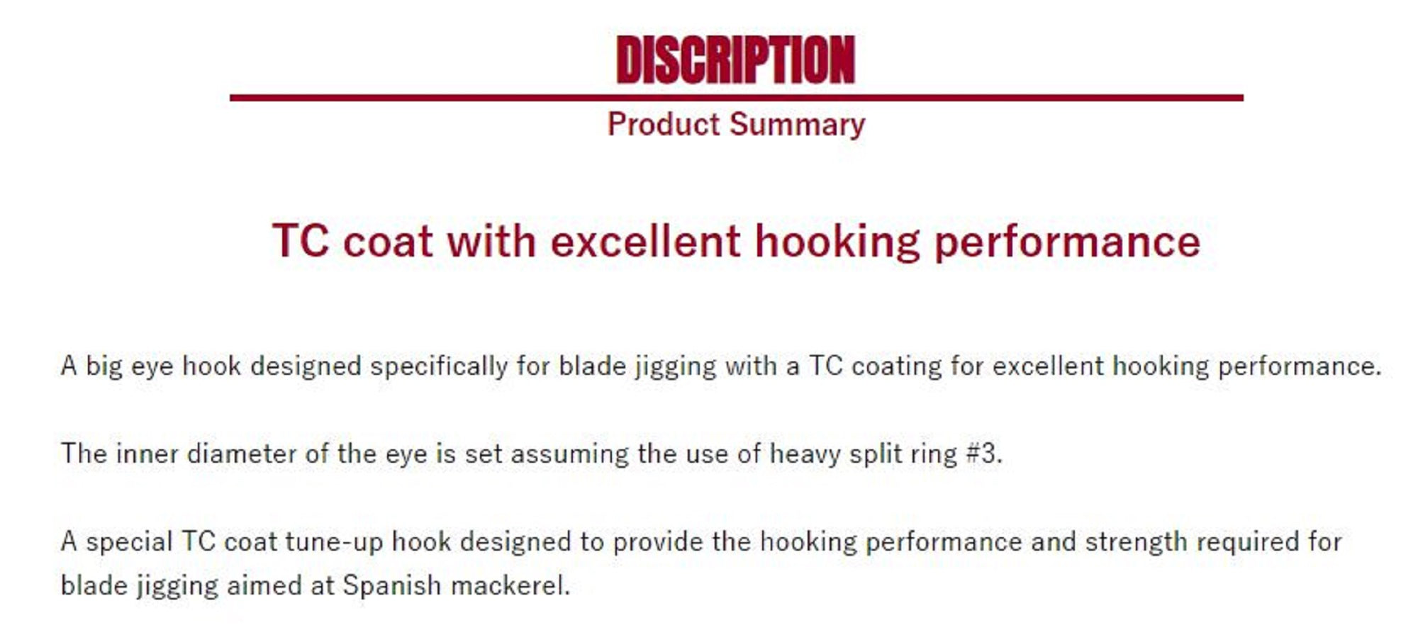 Shout 236TB TC Blade Jigging Hooks GS Size L (2/0) (1117)