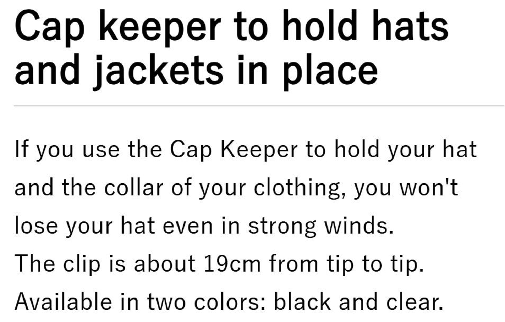 Prox OG7173 Cap Keeper 19 cm Black Clear (2552)