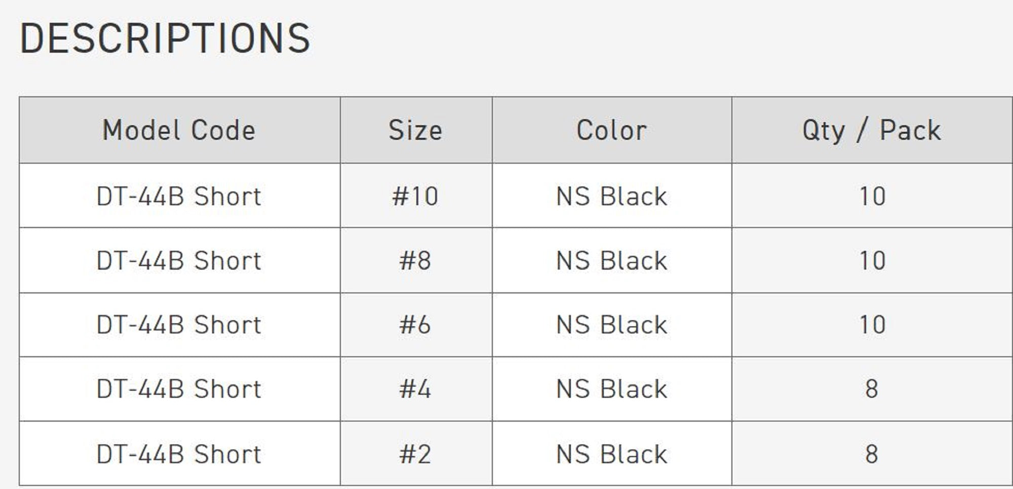 Vanfook DT-44B Treble Hook Short Shank Size 8 (1621)