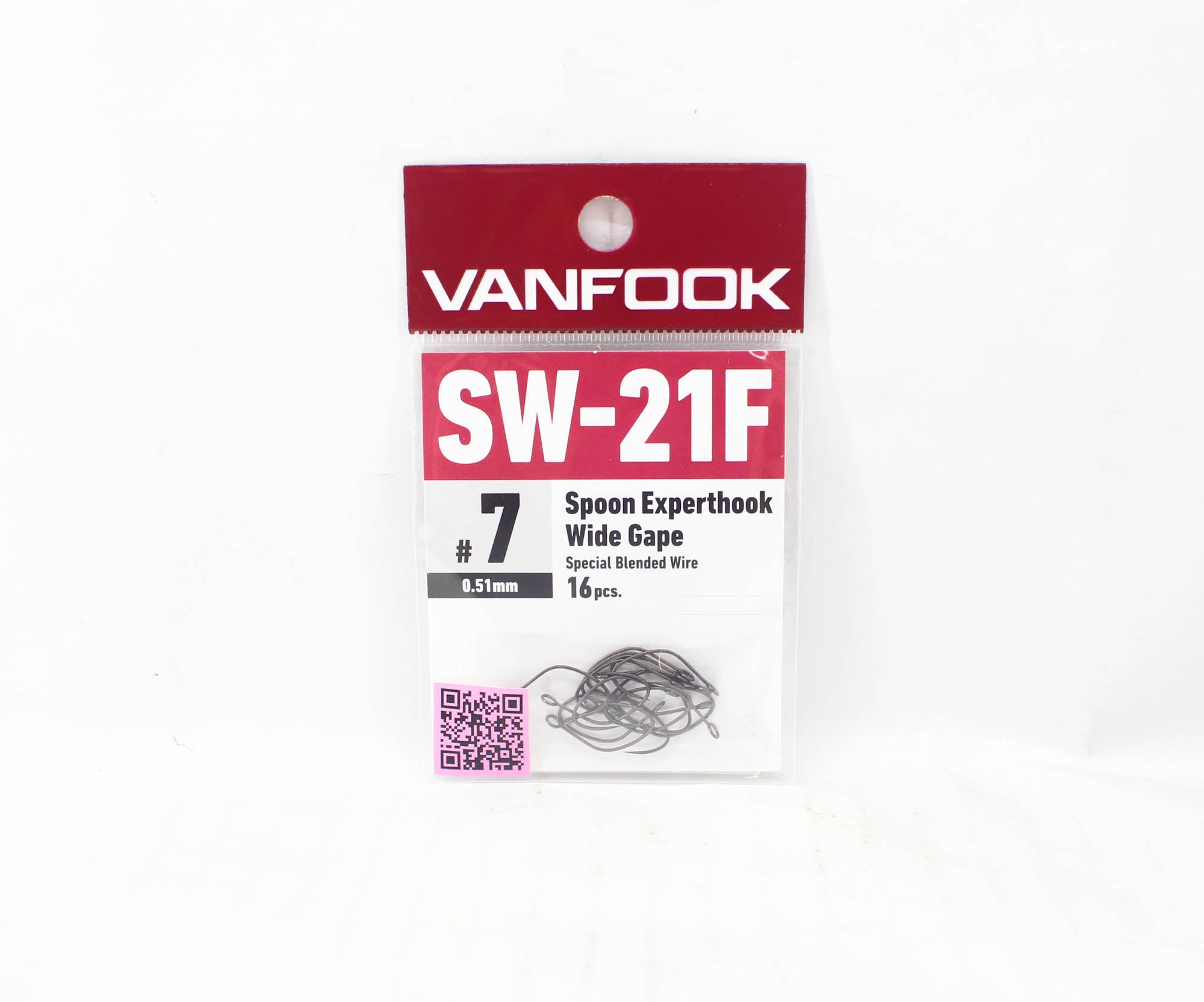 Vanfook SW-21F Spoon Expert Wide Hook Size 7, 16/pack Black (8132)