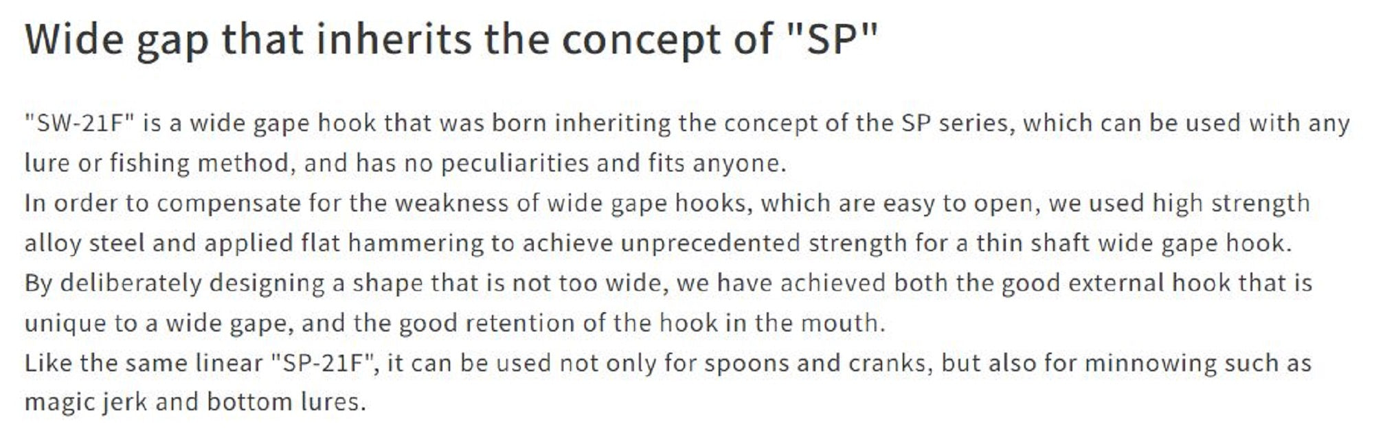 Vanfook SW-21F Spoon Expert Wide Hook Size 7, 16/pack Black (8132)