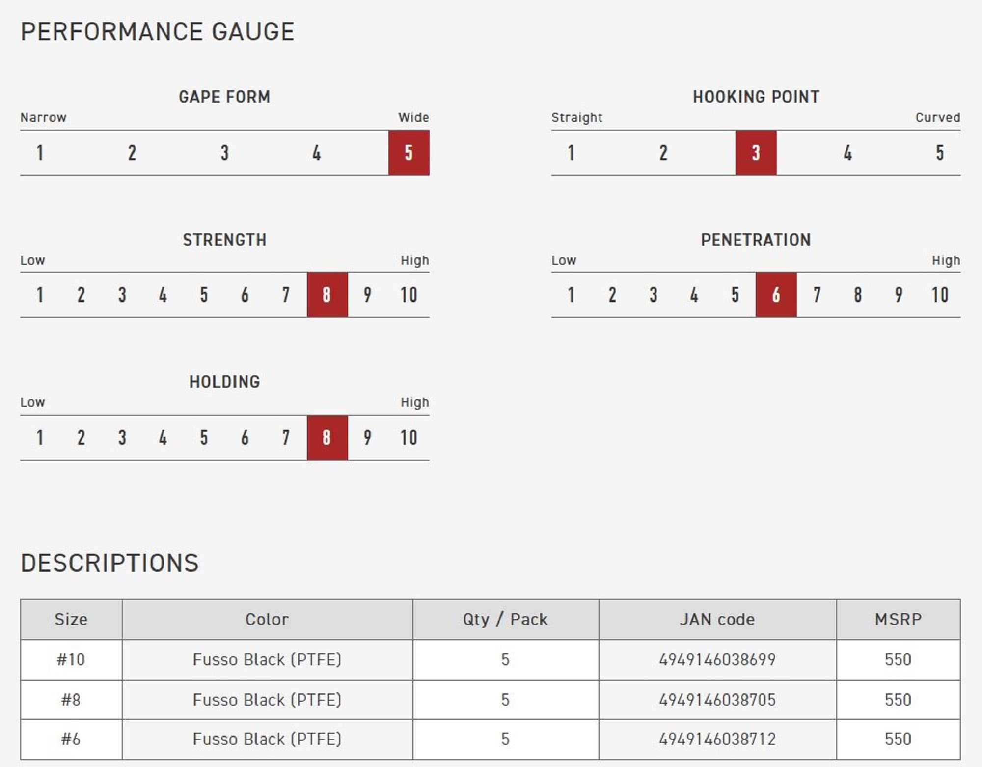Vanfook DRS-50F Drifthook All Round Micro Barb Size 8 (8705)