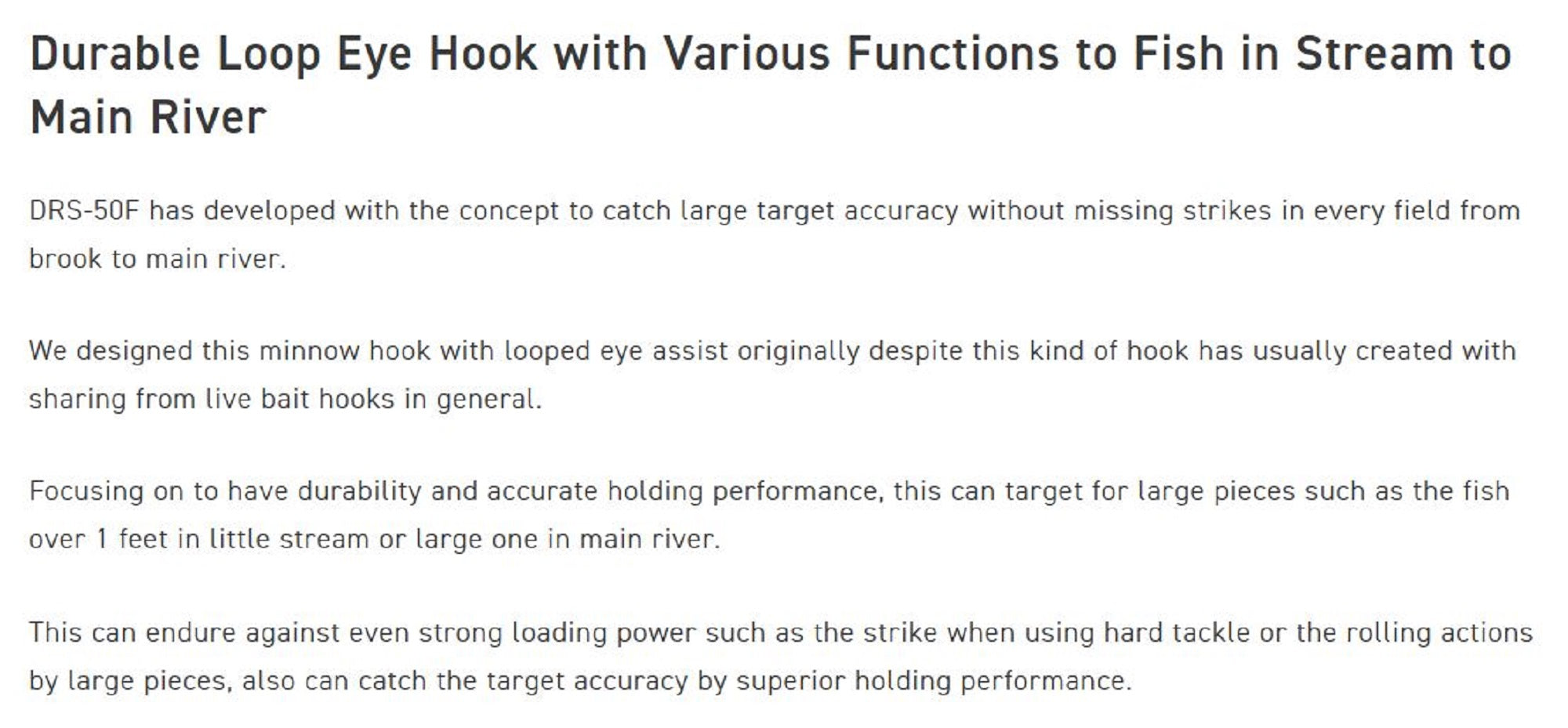 Vanfook DRS-50F Drifthook All Round Micro Barb Size 6 (8712)