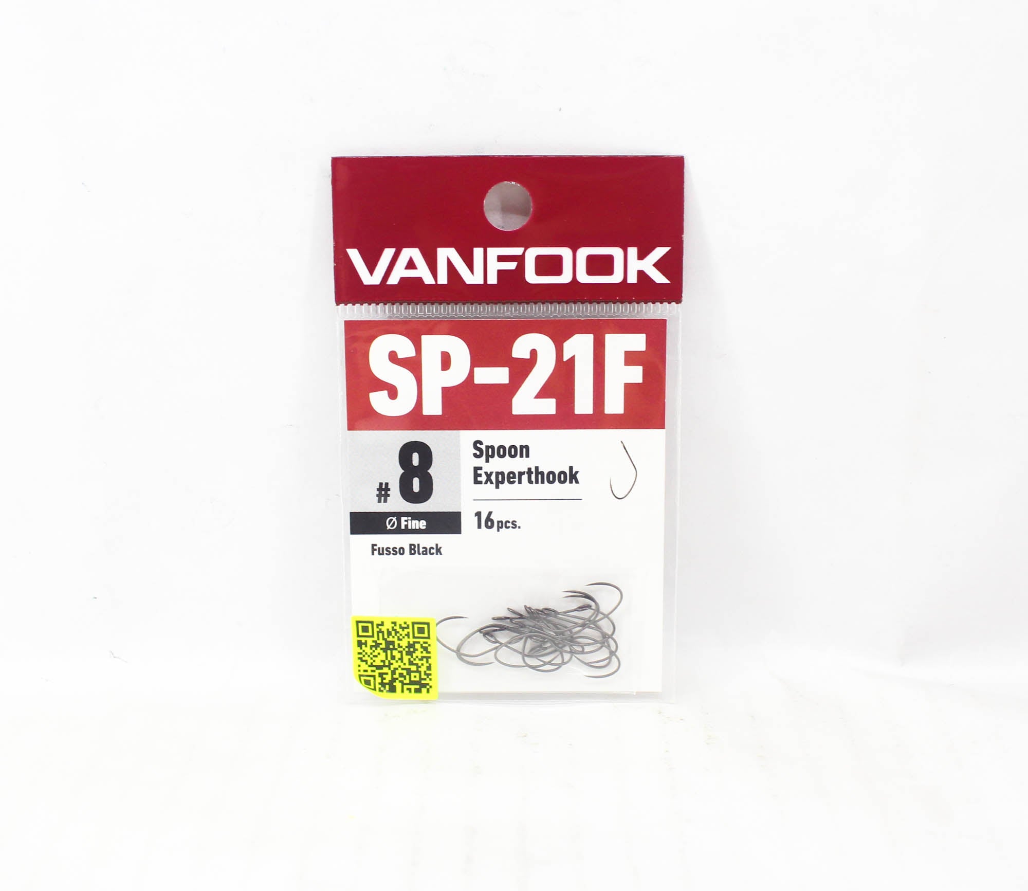 Vanfook SP-21F Spoon Expert Fine Hook Size 8, 16/pack Black (8859)