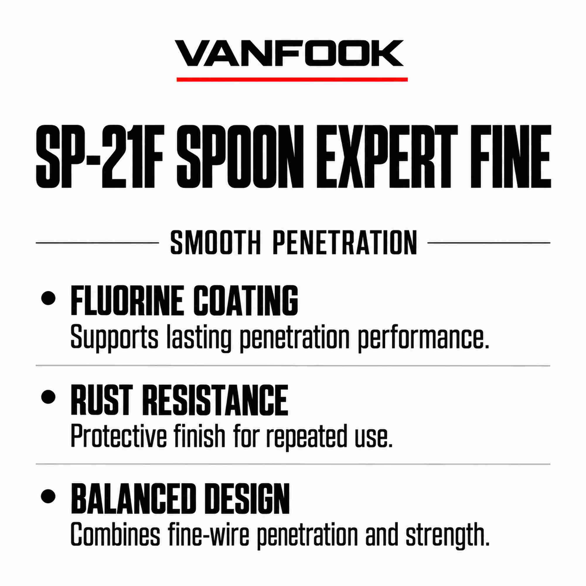 Vanfook SP-21F Spoon Expert Fine Hook Size 7, 16/pack Black (8866)